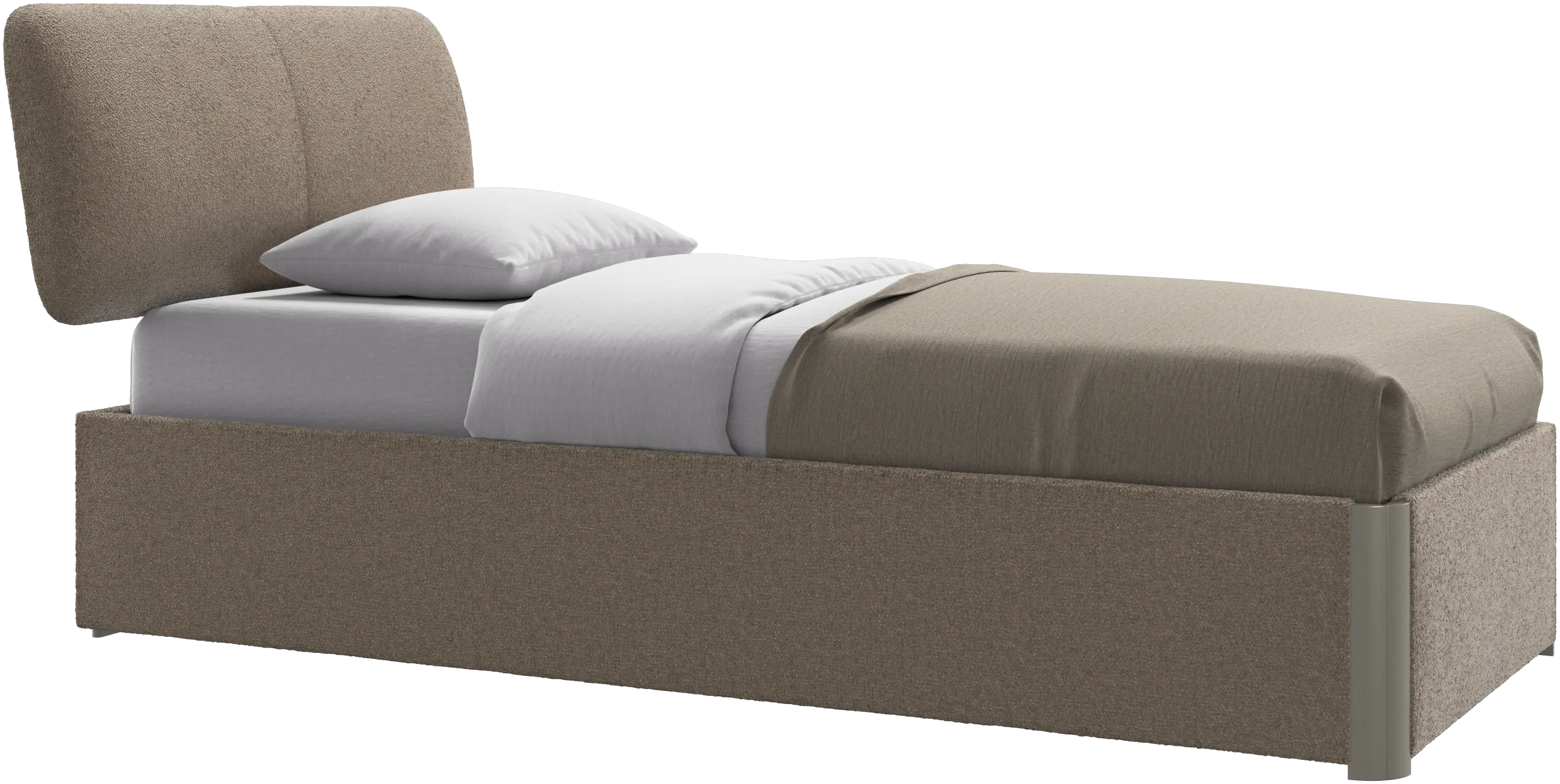 Element cama, cabecero montado en la cama, con láminas y solución de almacenamiento, excl. colchón