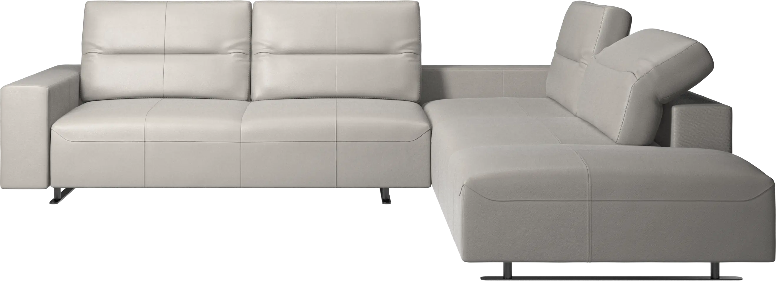 Hampton corner sofa with adjustable back and lounging unit