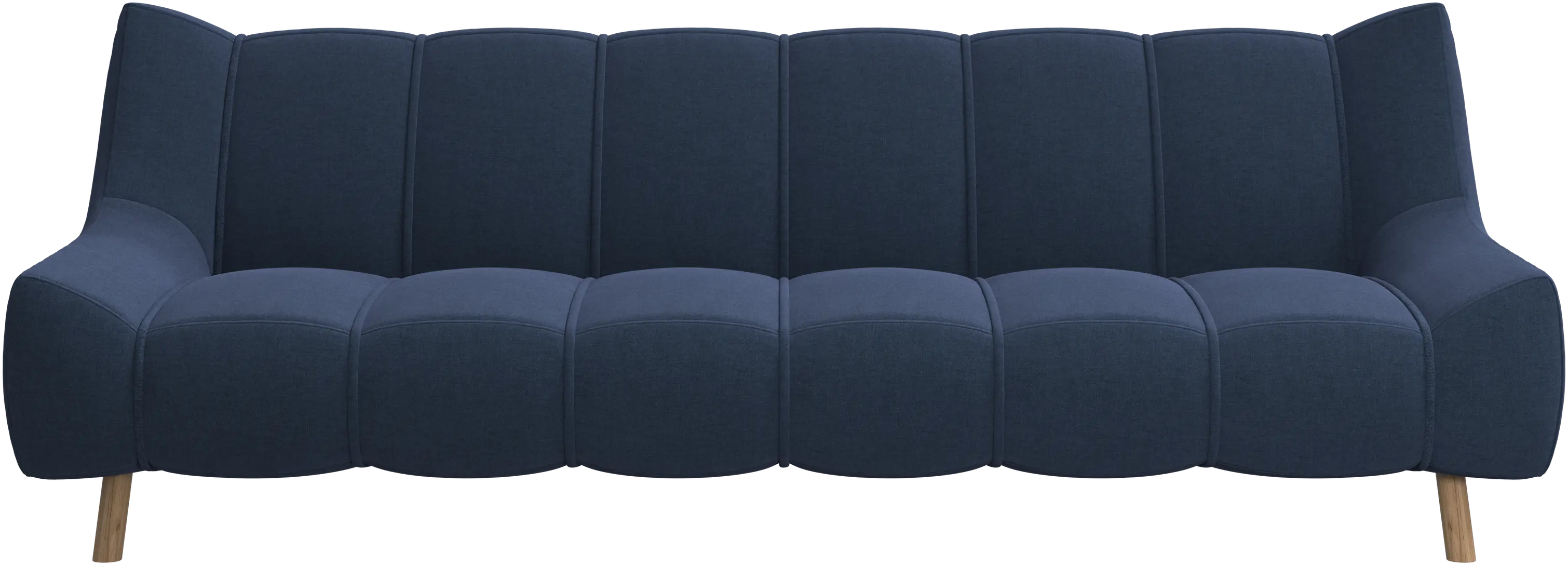 Nawabari 3 seater sofa, wooden leg