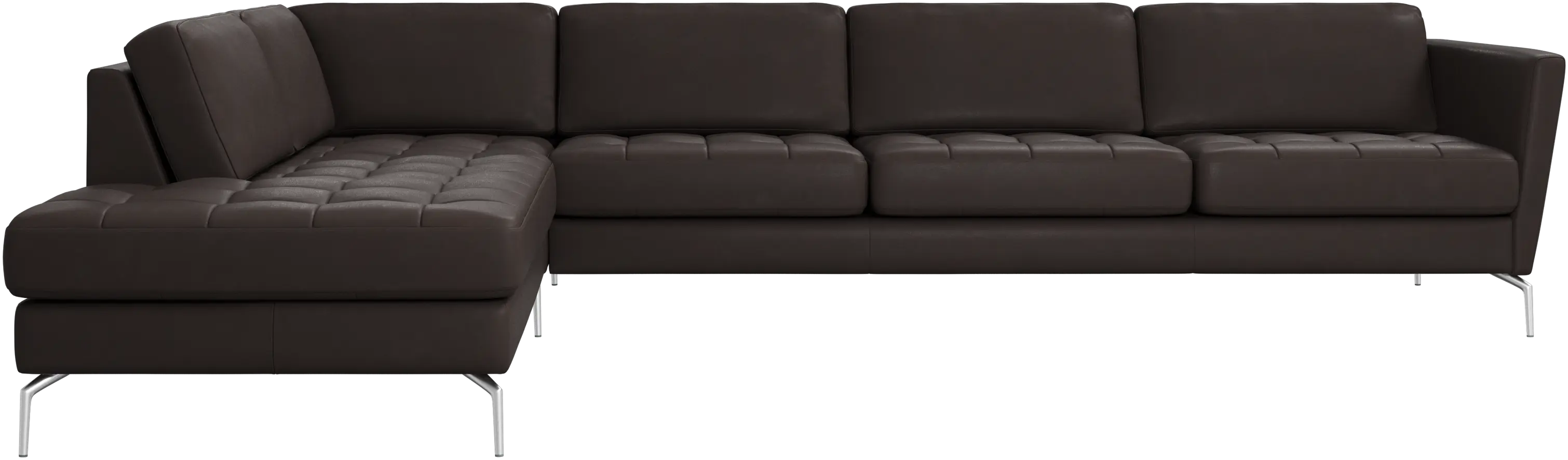Osaka corner sofa with lounging unit, tufted seat