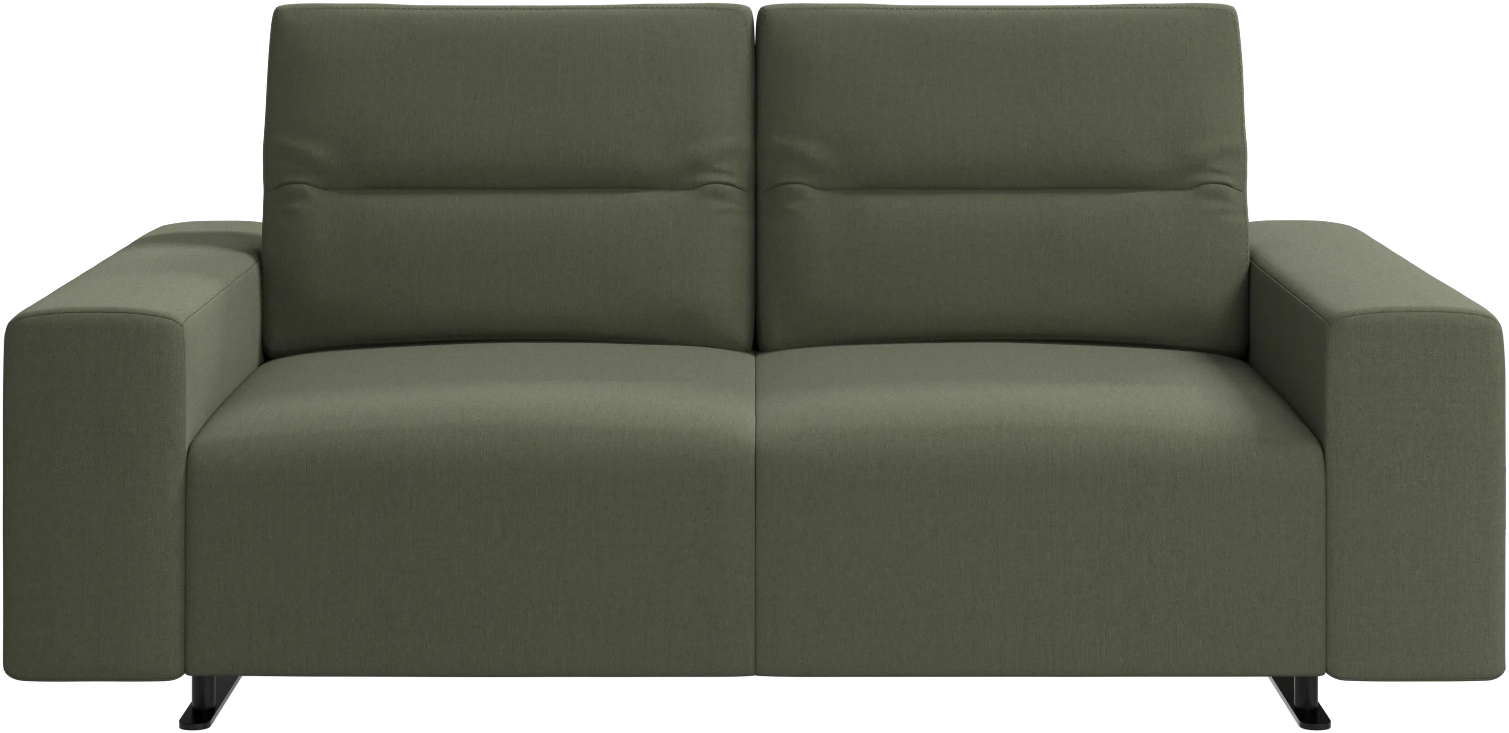 Hampton sofa with adjustable back and storage on the left side