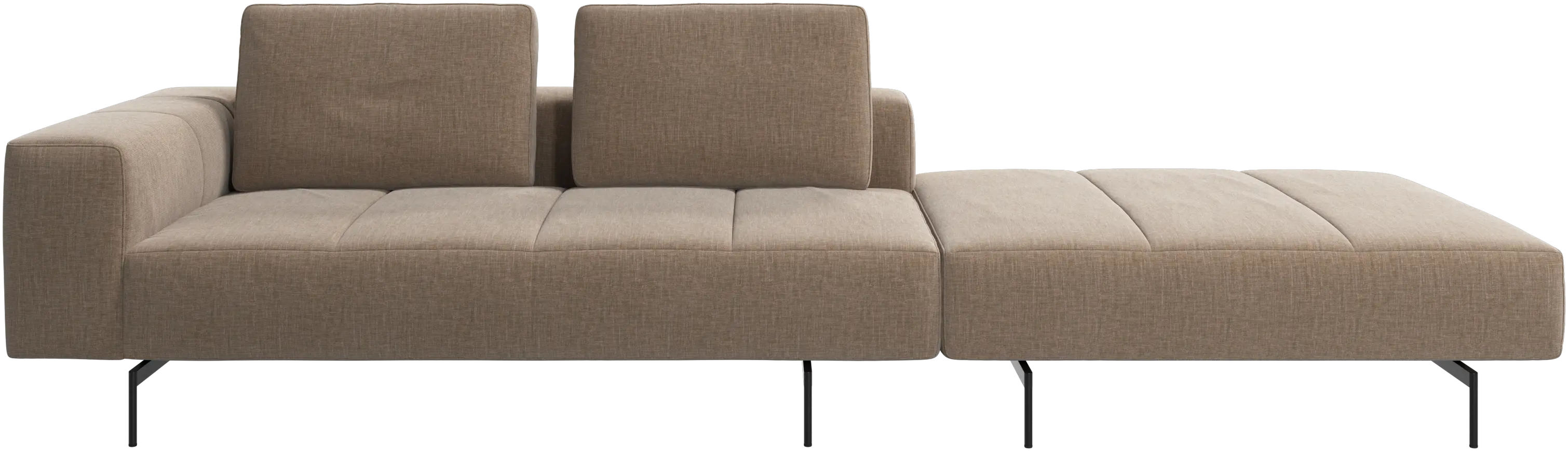 Amsterdam sofa with footstool on right side
