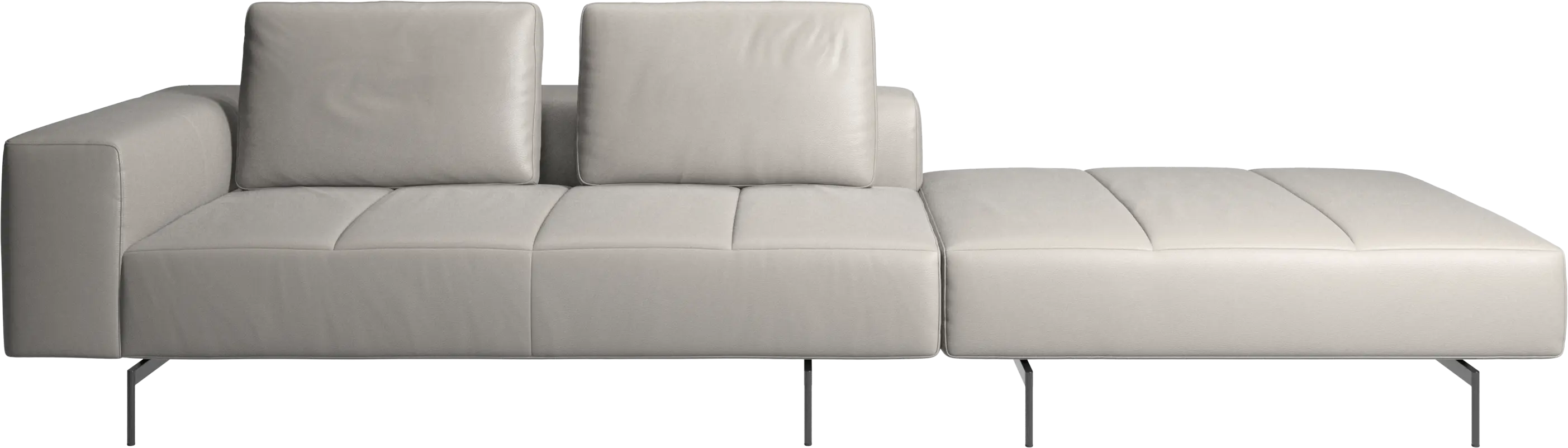 Amsterdam sofa with footstool on right side