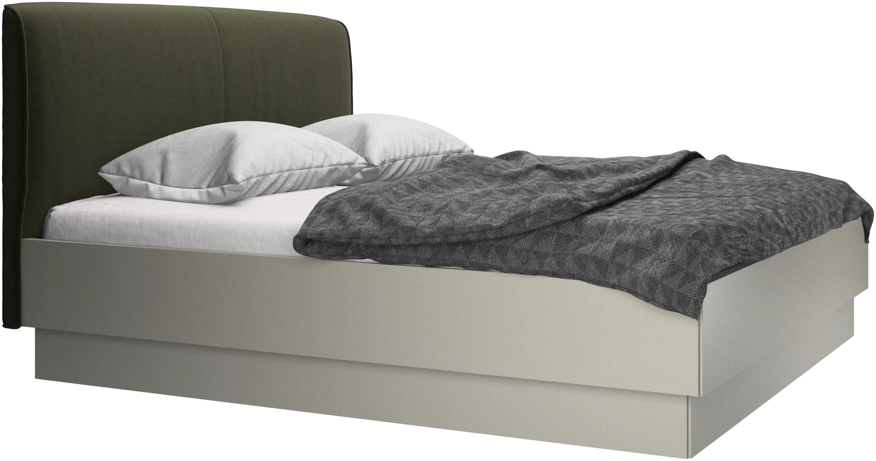 Houston, gepolstertes bett mit stauraum
