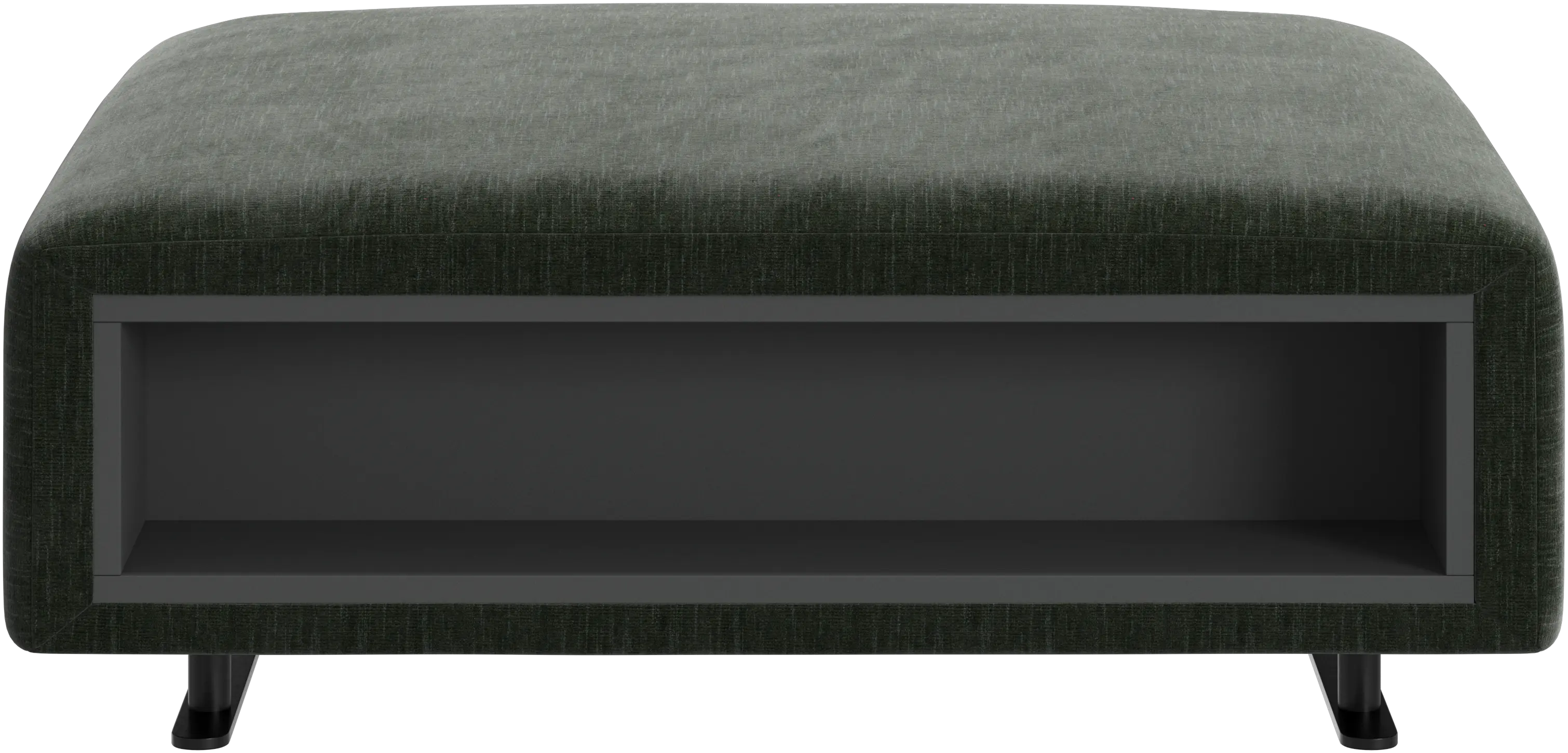 Hampton footstool with storage left and right sides