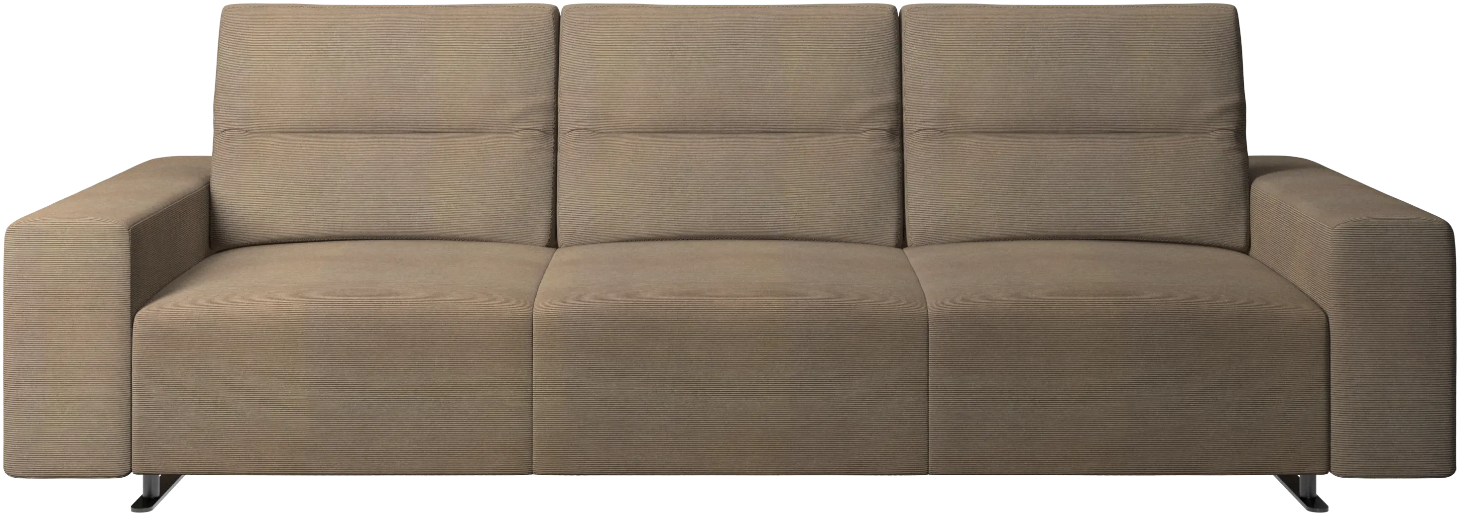 Hampton sofa with adjustable back and storage on the left side