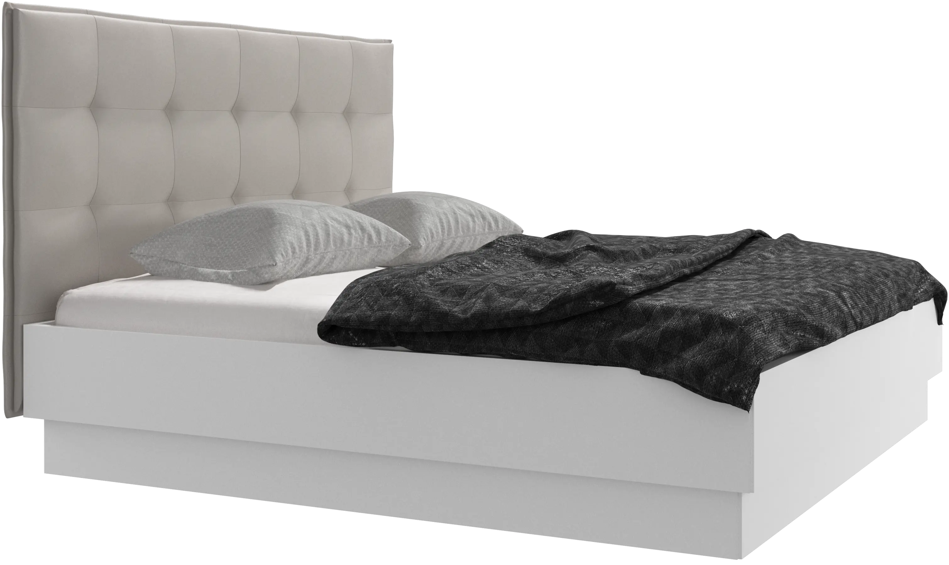 Lugano storage bed with lift-up frame and slats, excl. mattress