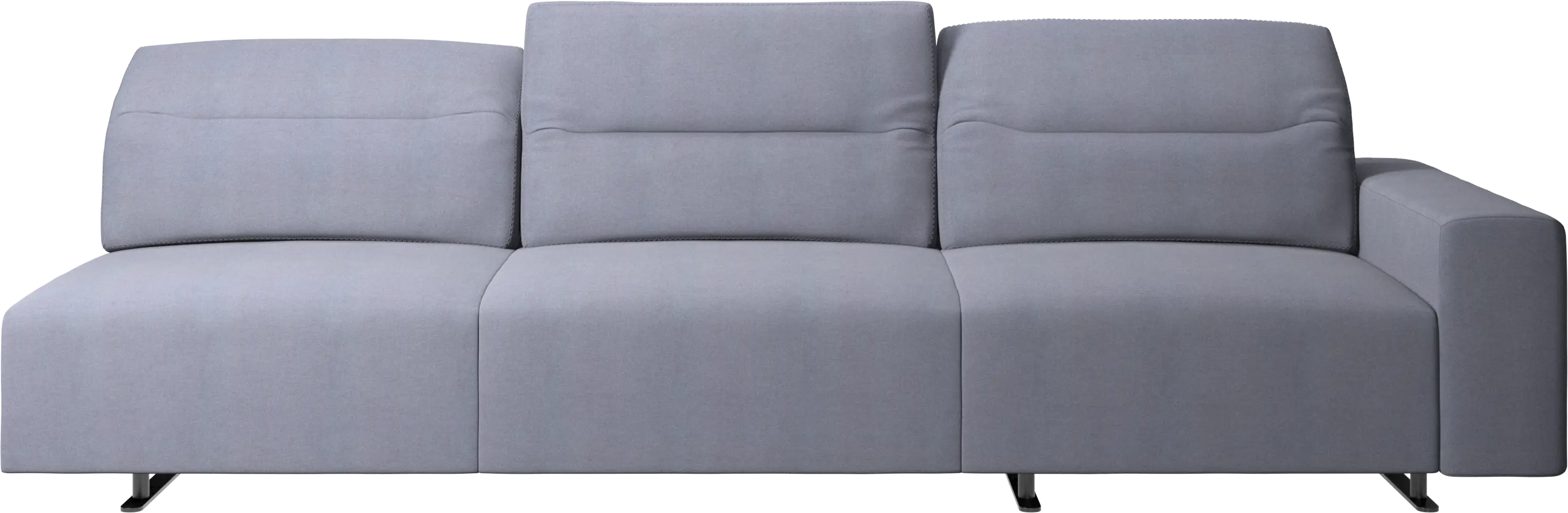 Hampton sofa with adjustable back and storage on the right side