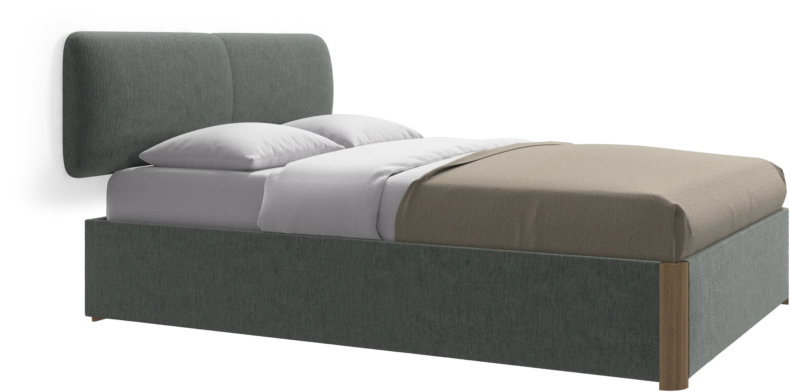 Element bed, wall-mounted headboard, with slats, excl. mattress