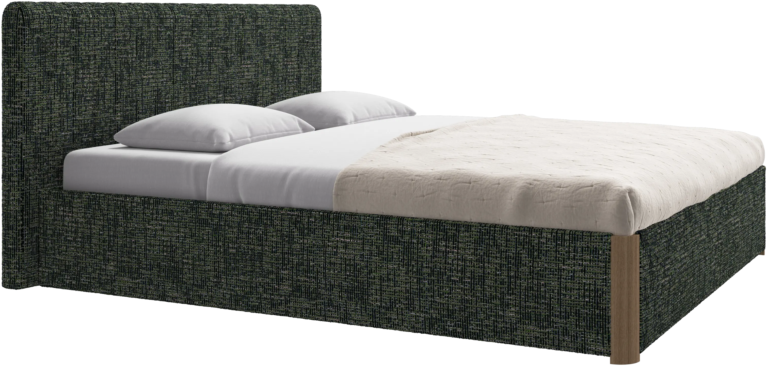 Element bed, bed-mounted headboard, with slats, excl. mattress