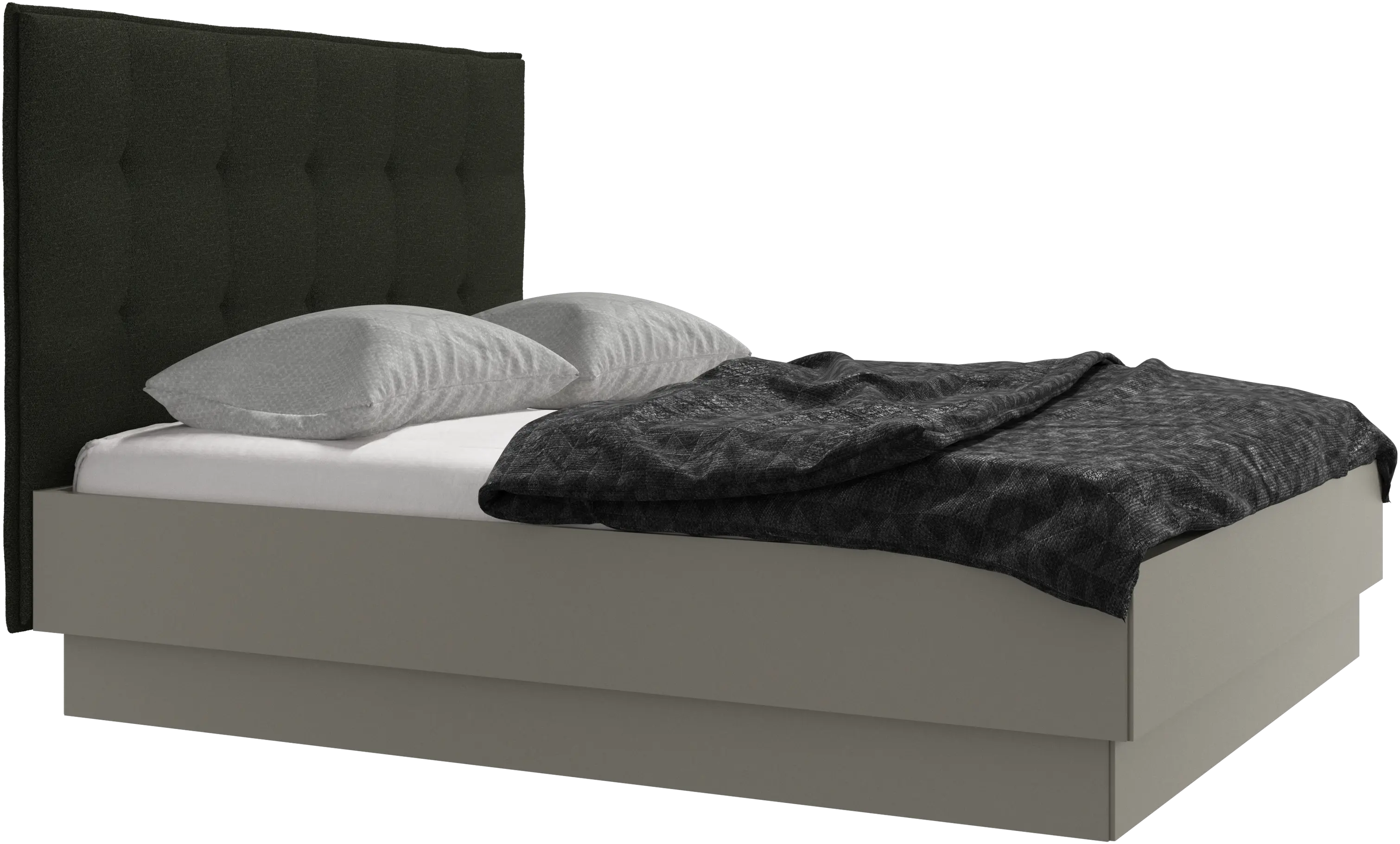 Lugano storage bed with lift-up frame and slats, excl. mattress