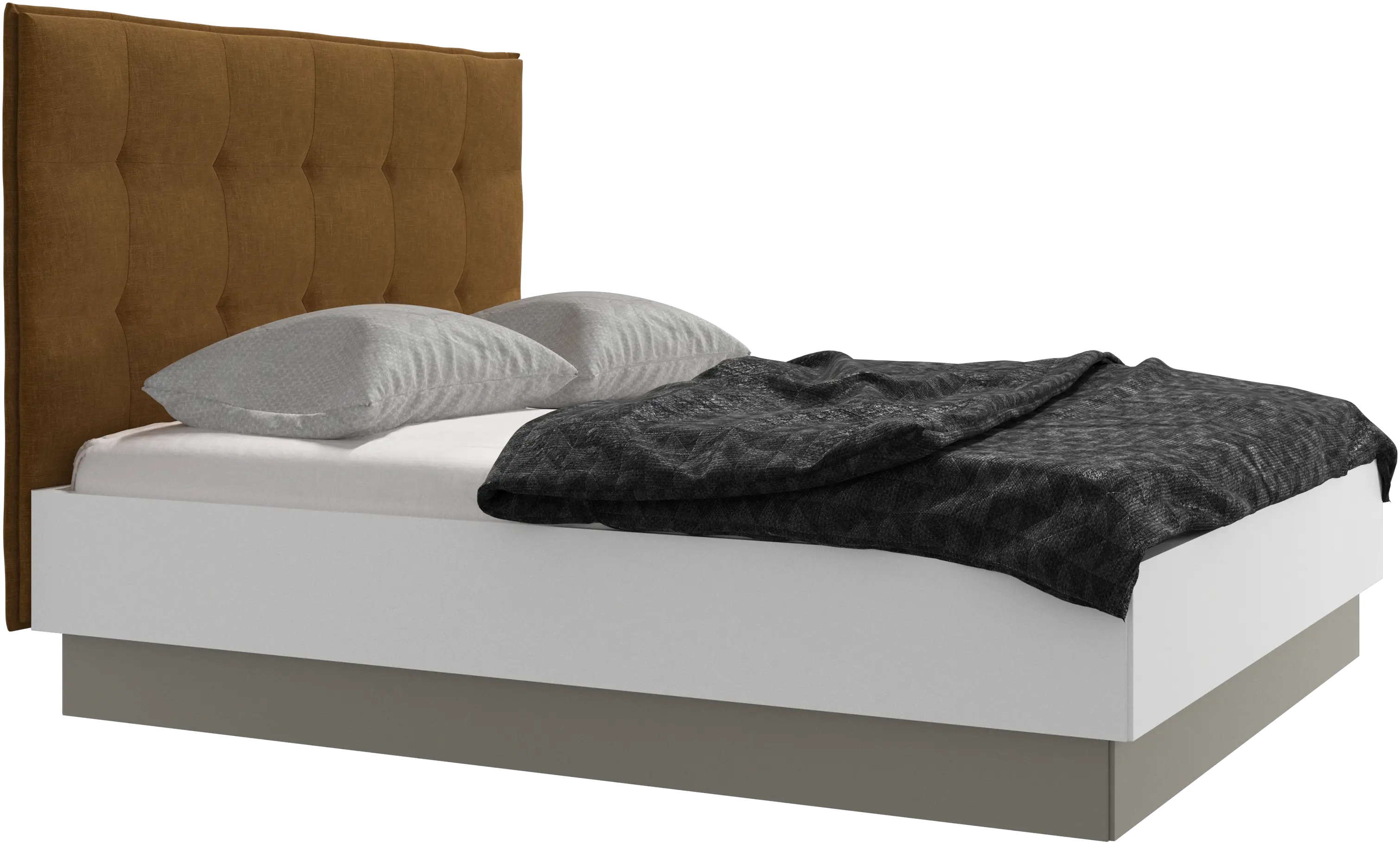 Lugano storage bed with lift-up frame and slats, excl. mattress