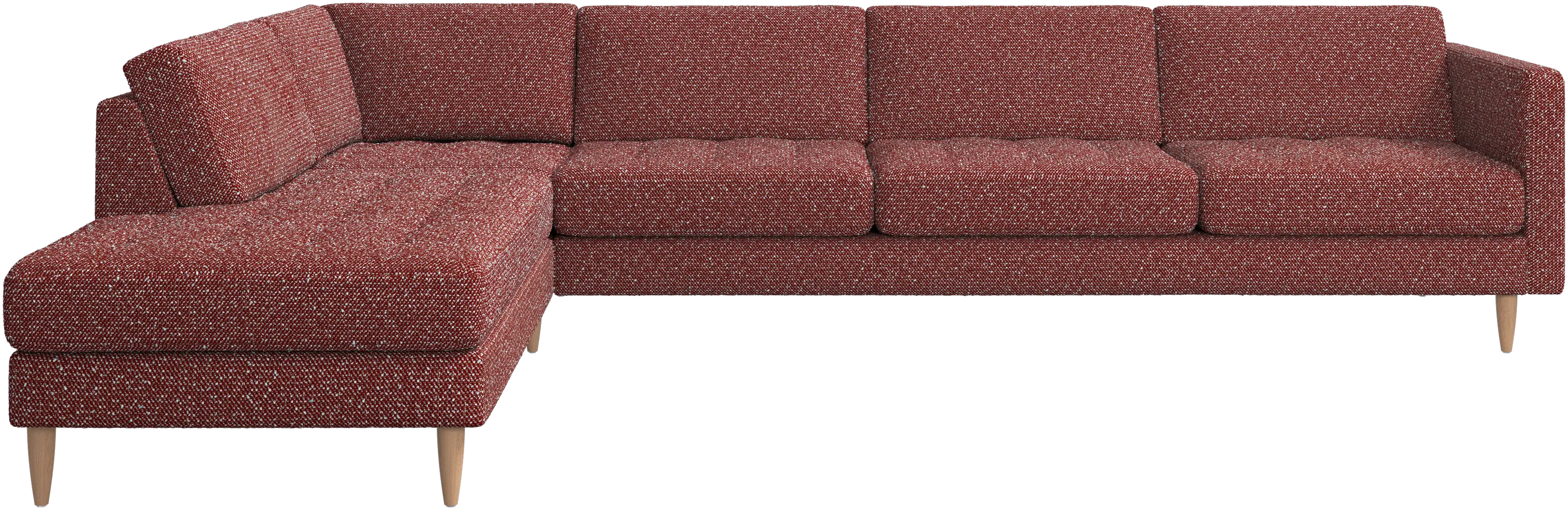 Canapé d'angle Osaka avec chaise longue, assise capitonnée
