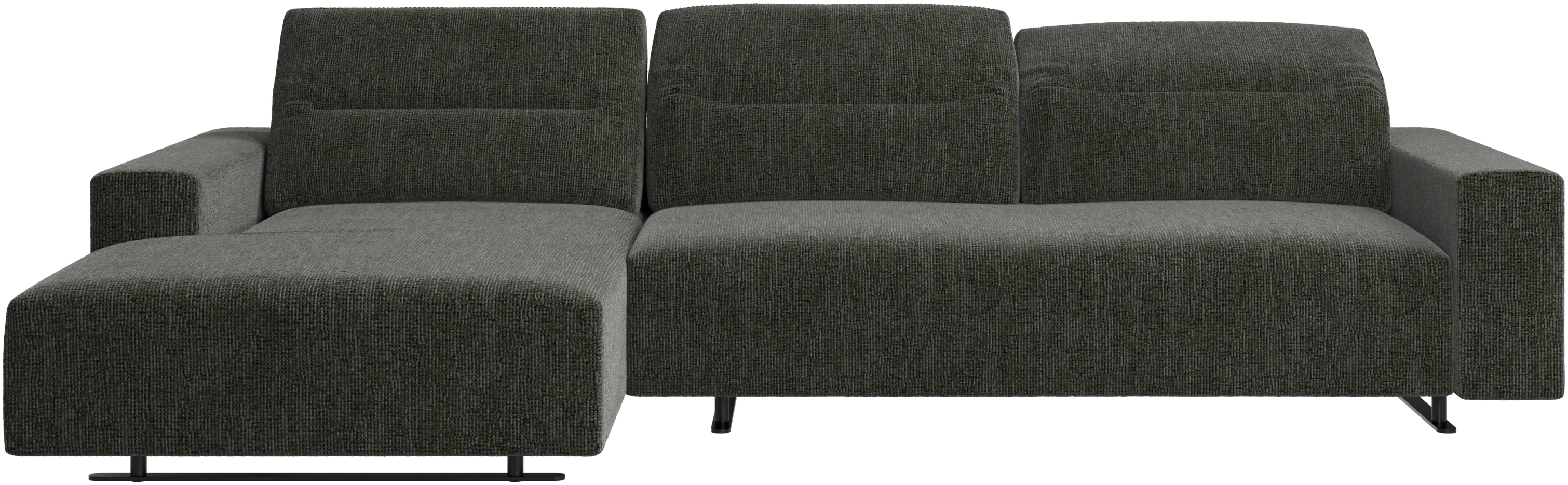 Hampton sofa with adjustable back and resting unit left side