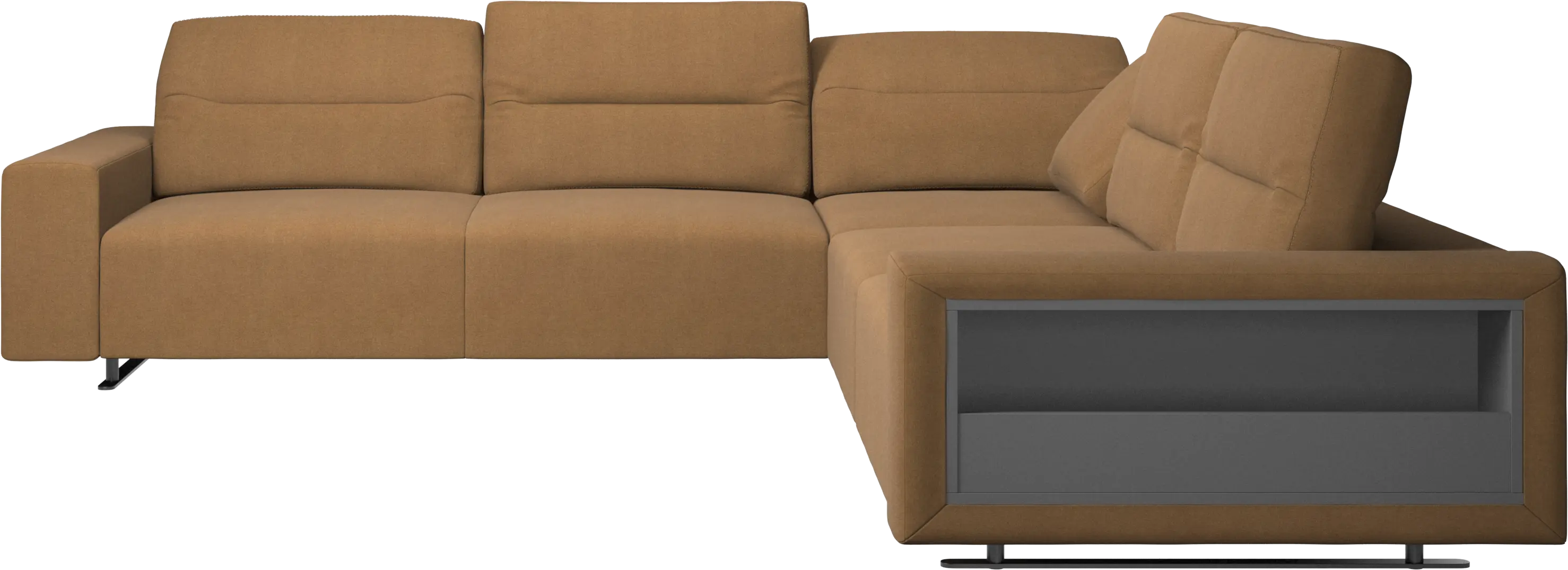 Hampton corner sofa with adjustable back and storage