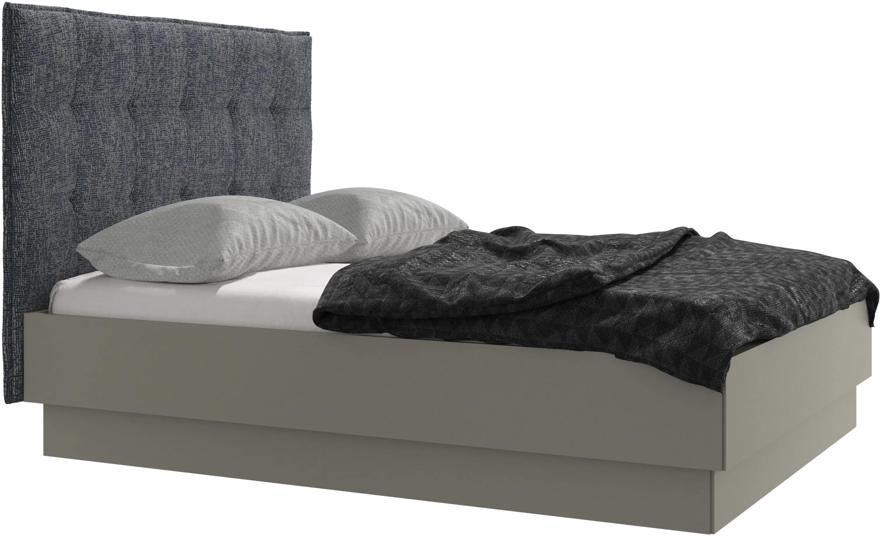 Lugano storage bed with lift-up frame and slats, excl. mattress