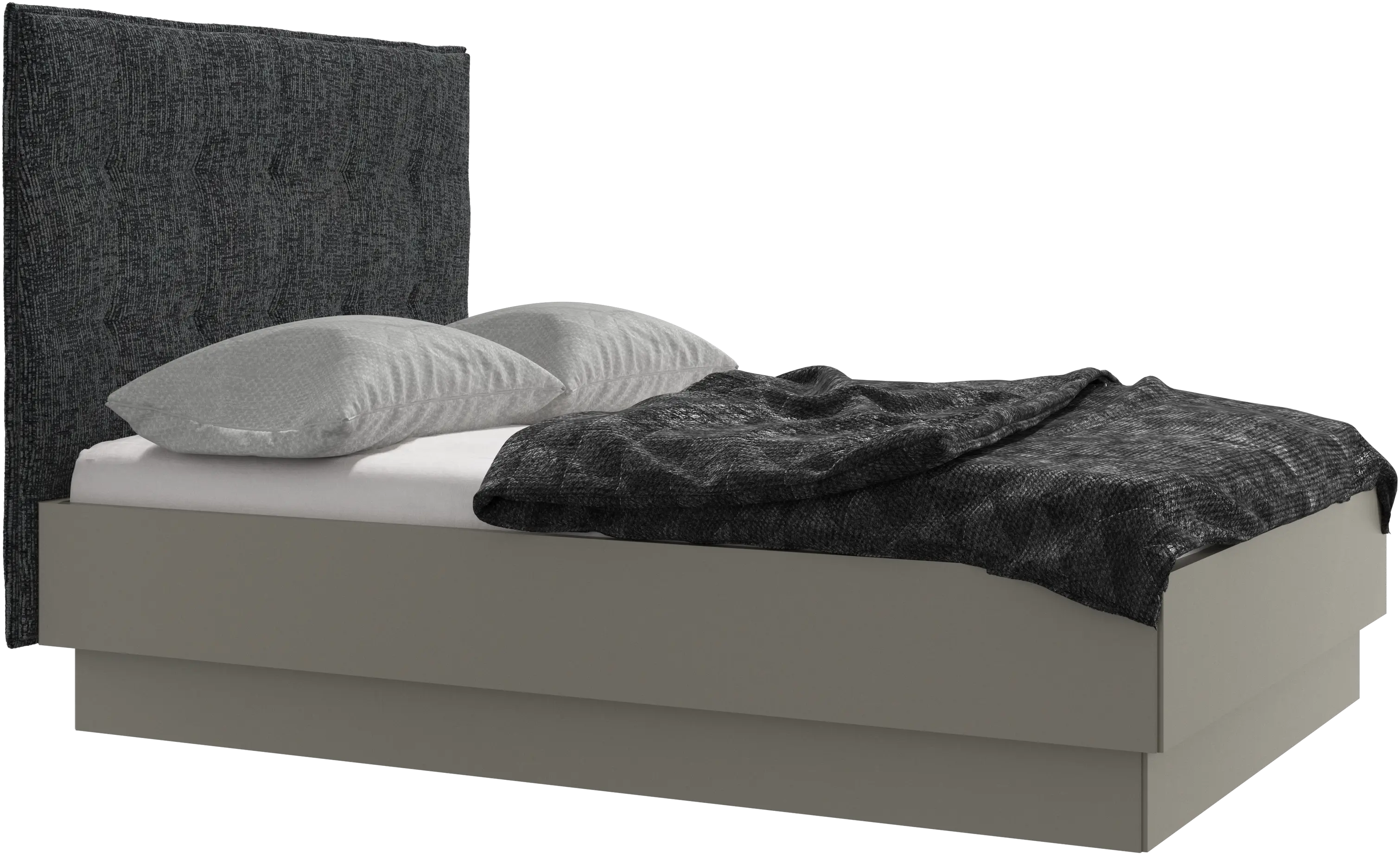 Cama con canapé Lugano, estructura elevable y tablado, no incluye colchón