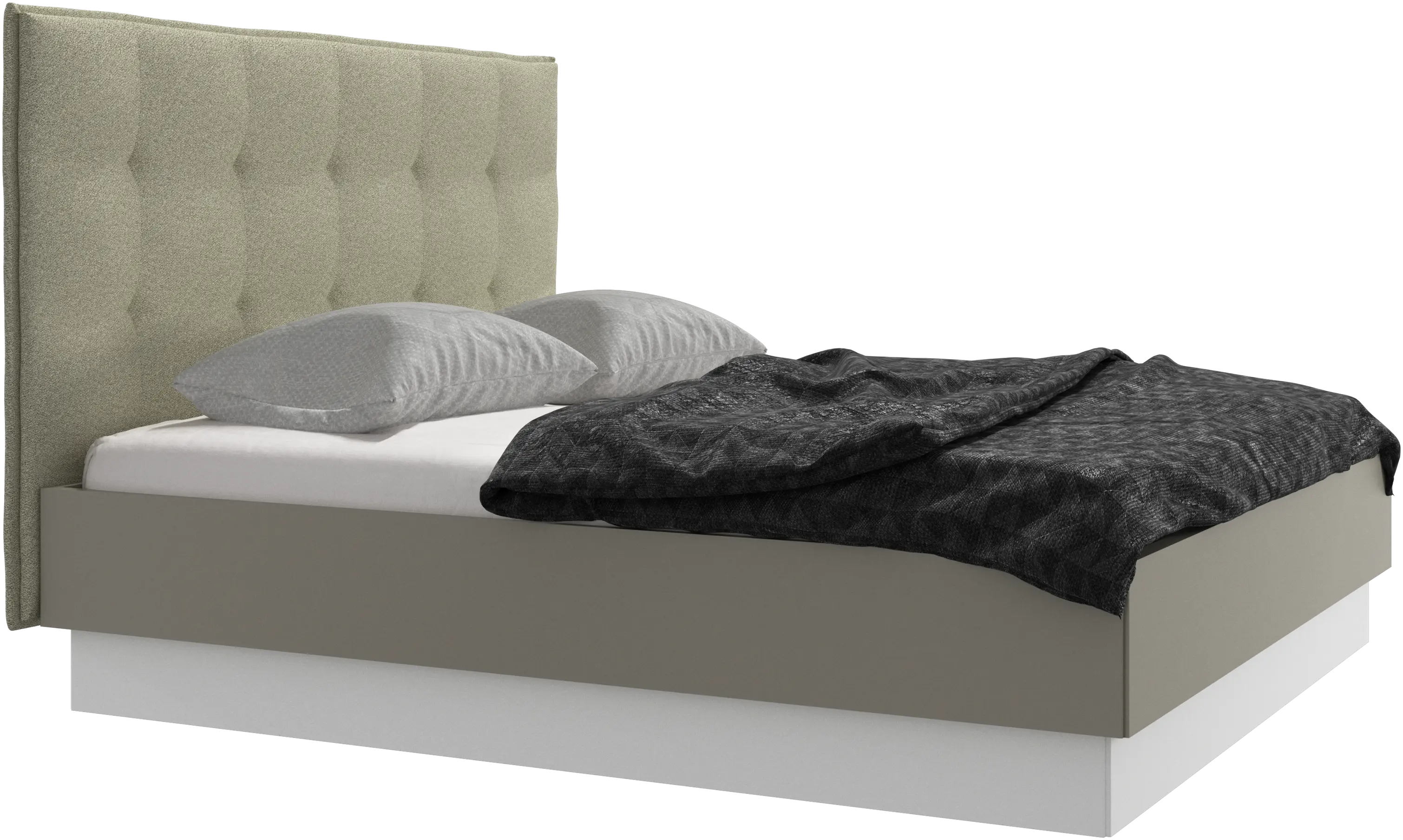 Lugano storage bed with lift-up frame and slats, excl. mattress