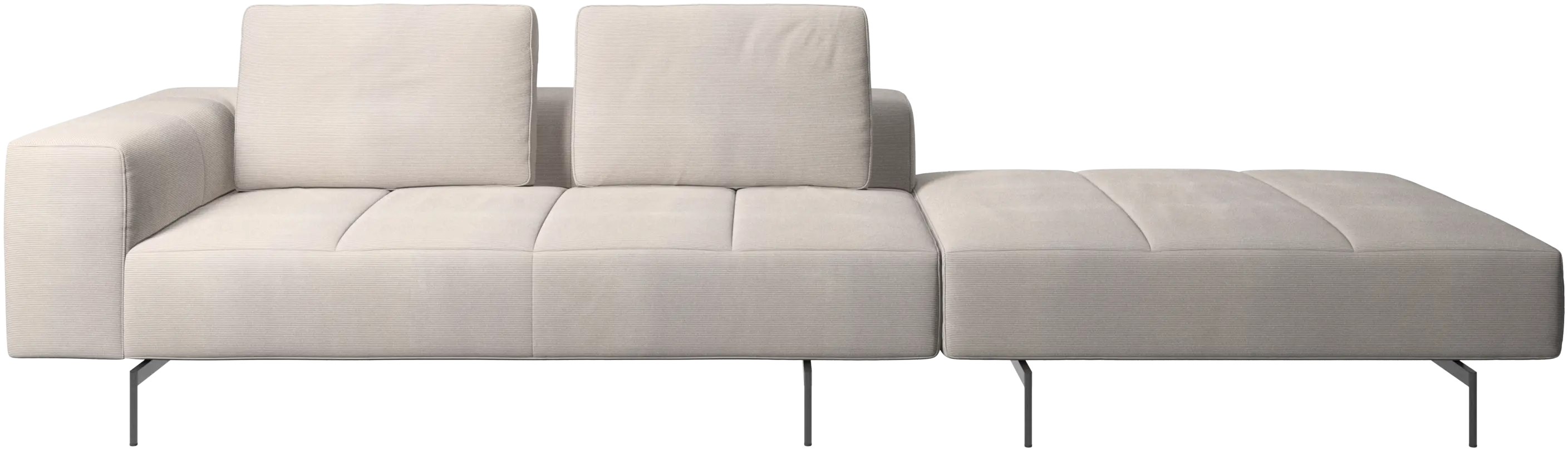 Amsterdam sofa with footstool on right side