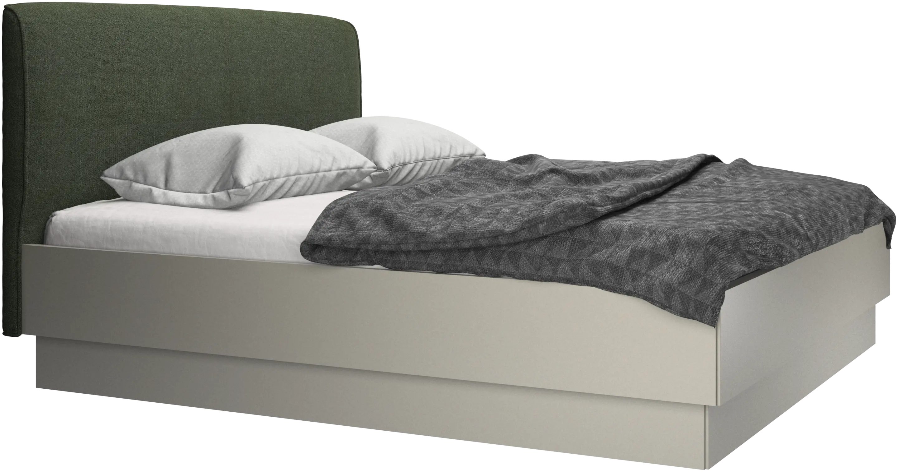 Houston, upholstered bed with storage