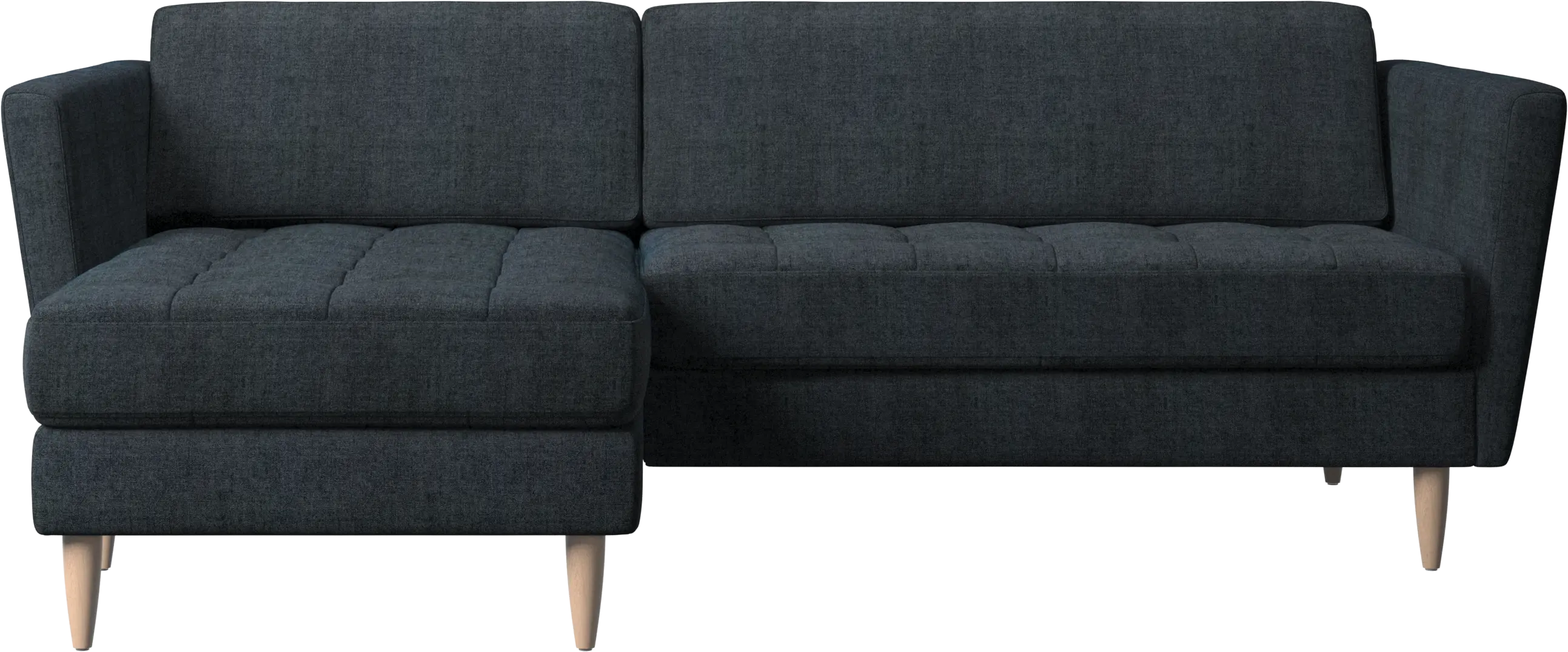 Osaka sofa with resting unit, tufted seat
