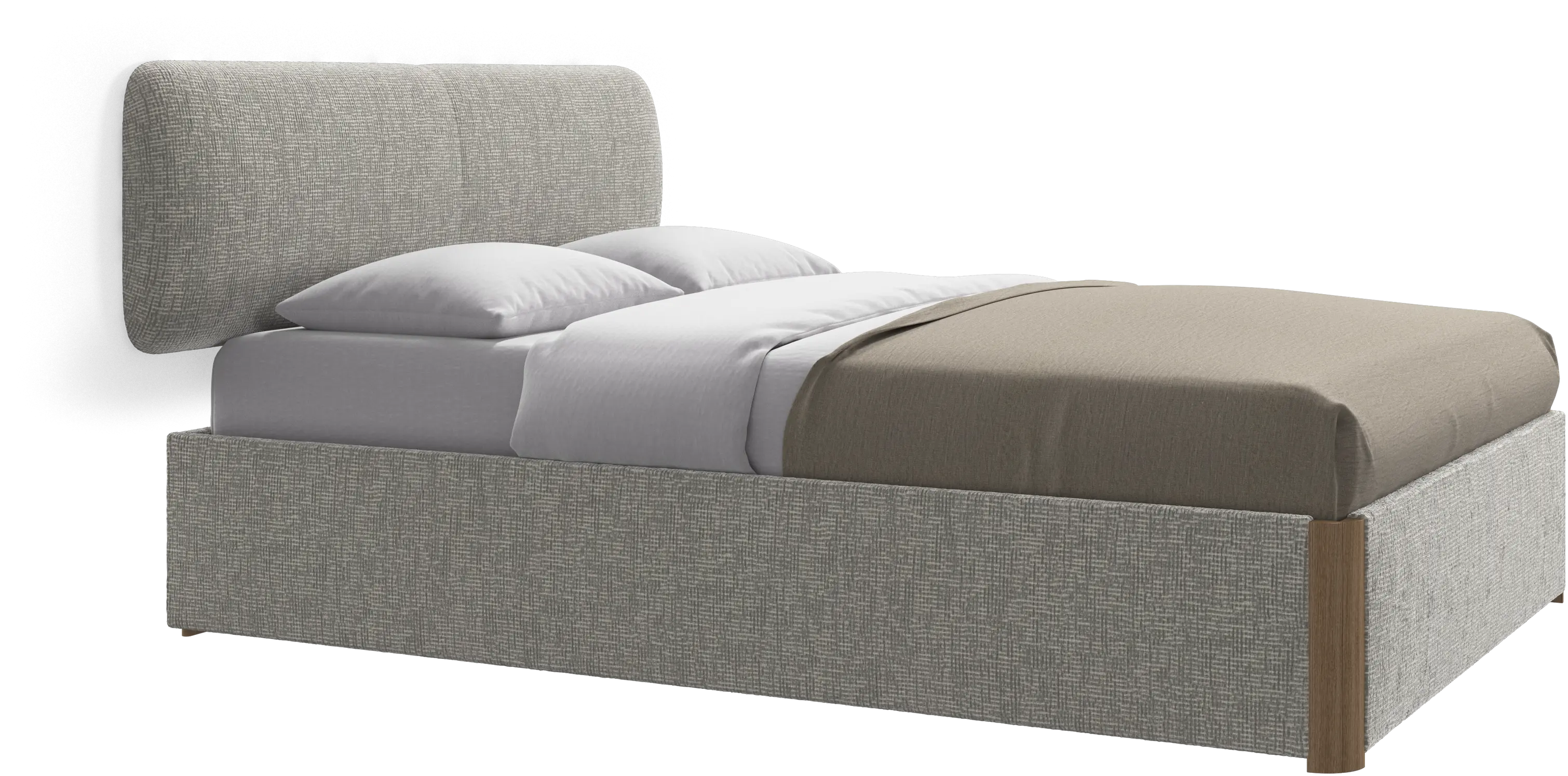 Element bed, wall-mounted headboard, with slats, excl. mattress