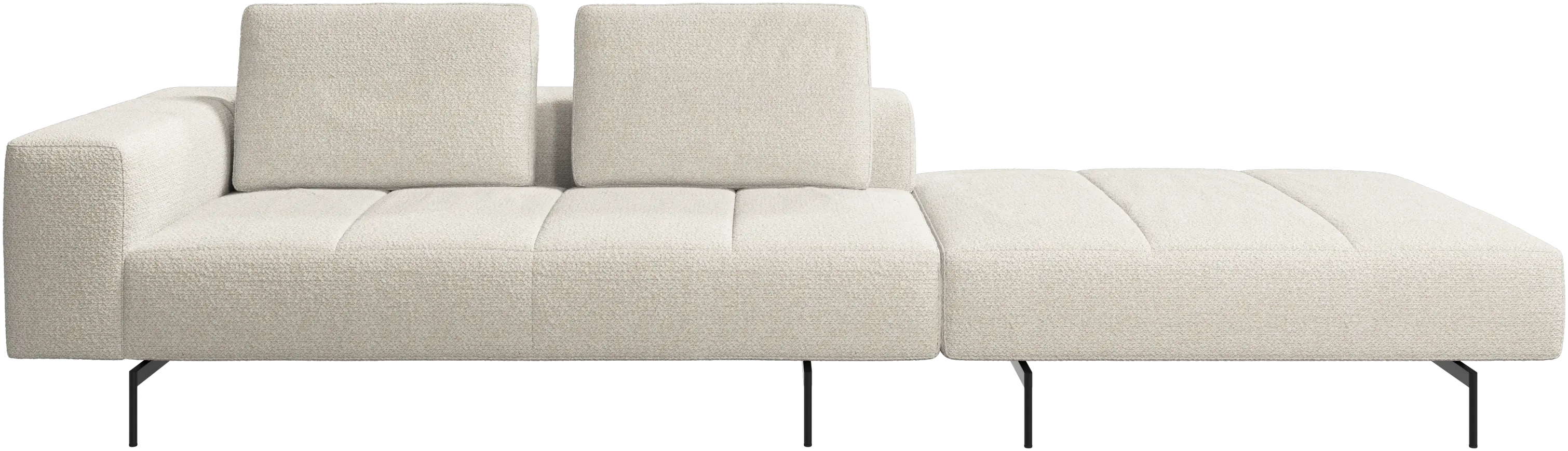 Amsterdam sofa with footstool on right side