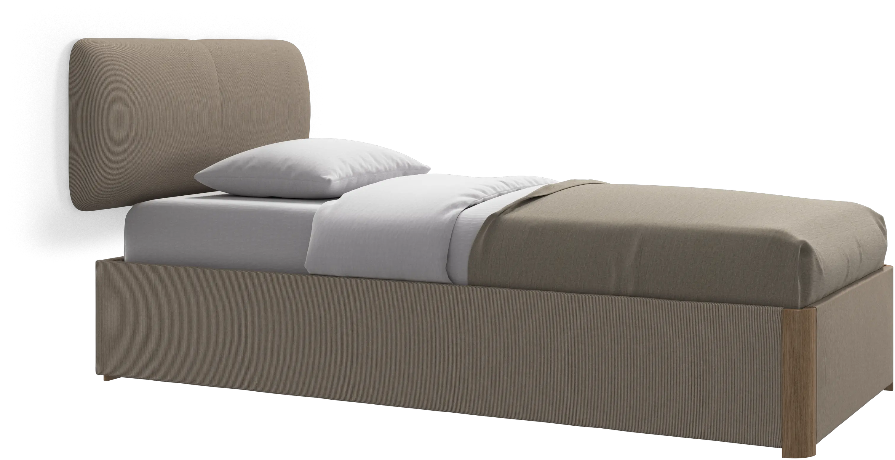 Element bed, wall-mounted headboard, with slats, excl. mattress