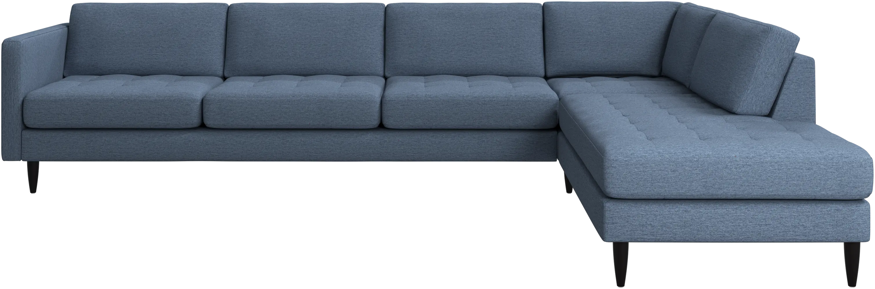Osaka corner sofa with lounging unit, tufted seat