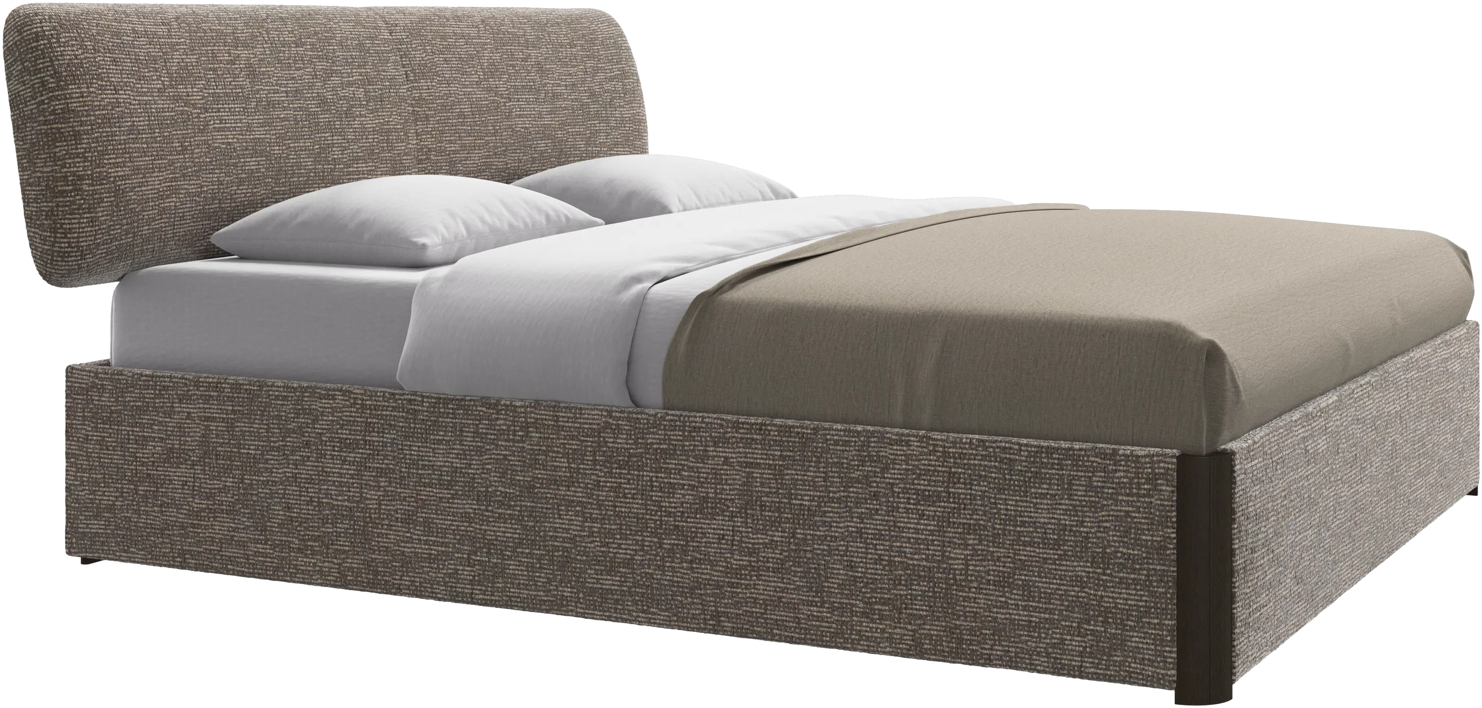 Element bed, bed-mounted headboard, with slats and storage solution, excl. mattress