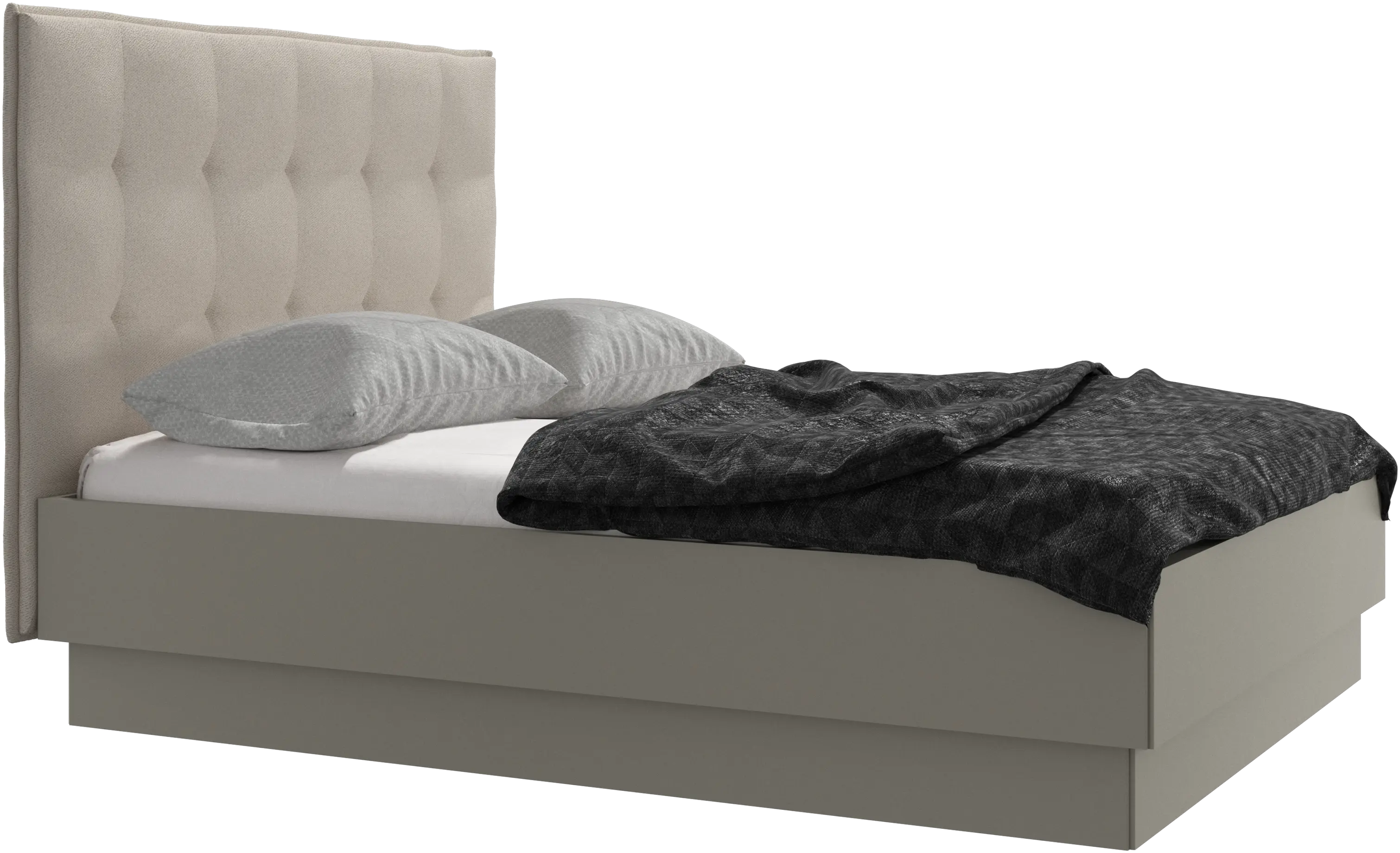 Lugano storage bed with lift-up frame and slats, excl. mattress