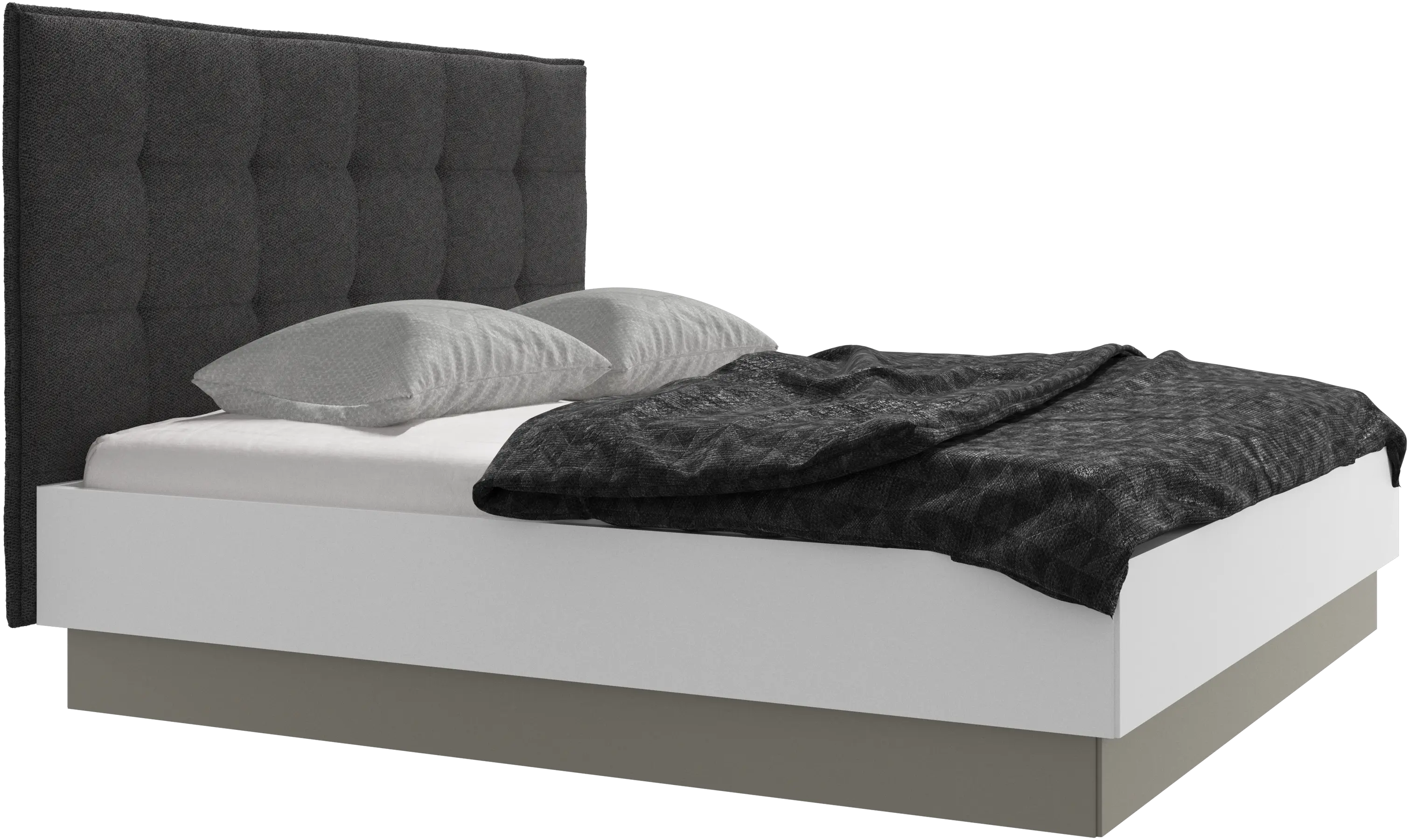 Lugano storage bed with lift-up frame and slats, excl. mattress