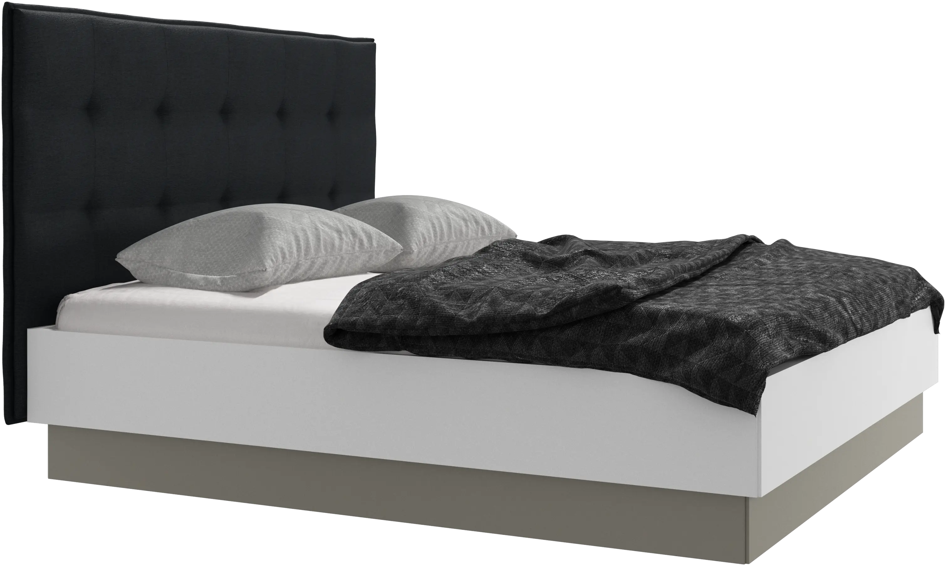 Lugano storage bed with lift-up frame and slats, excl. mattress