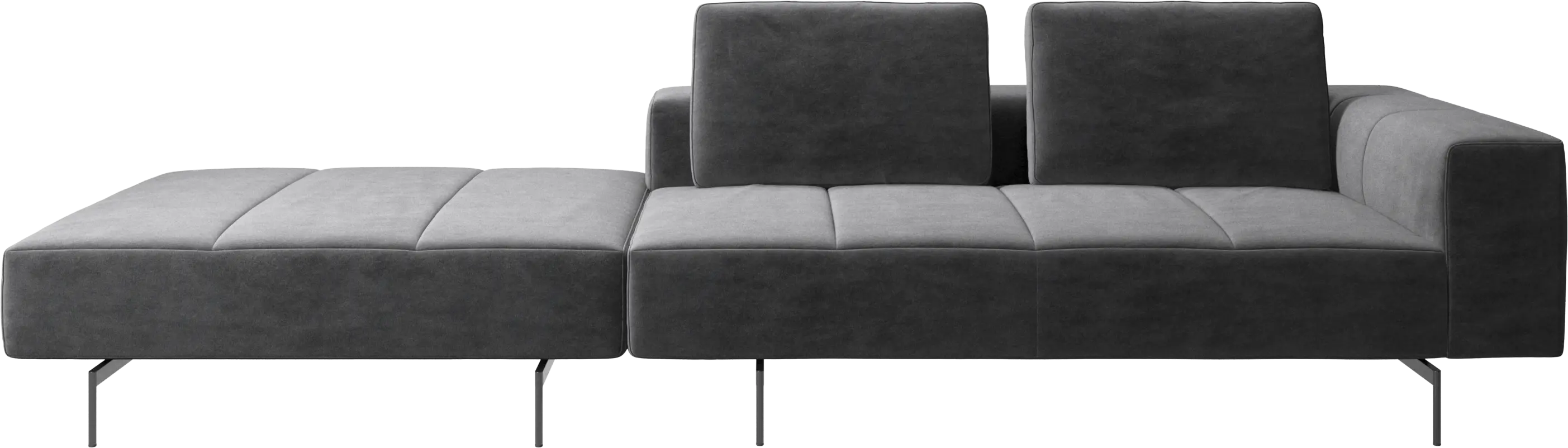 Amsterdam sofa with footstool on left side