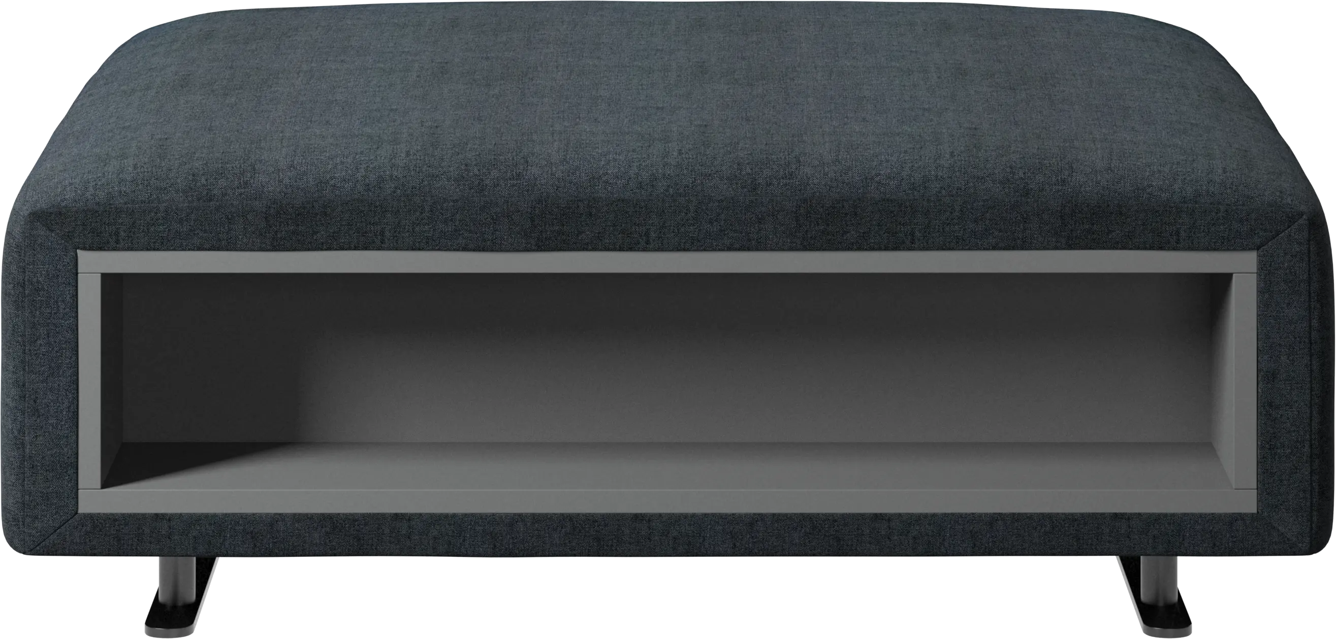 Hampton footstool with storage left and right sides