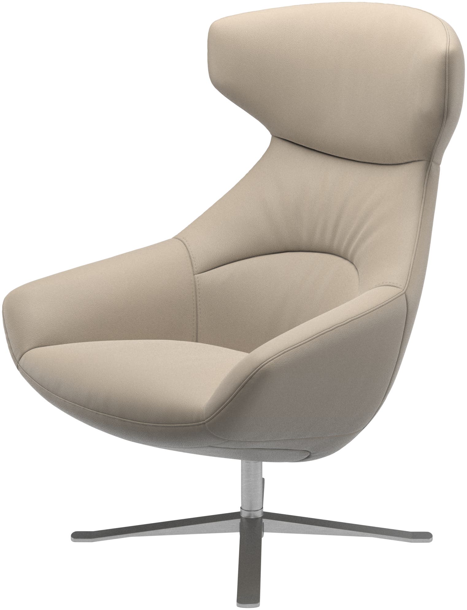 Porto chair with reclining back function and swivel base