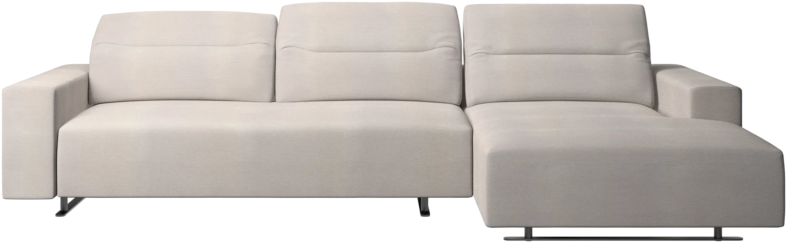 Hampton sofa with adjustable back and resting unit left side