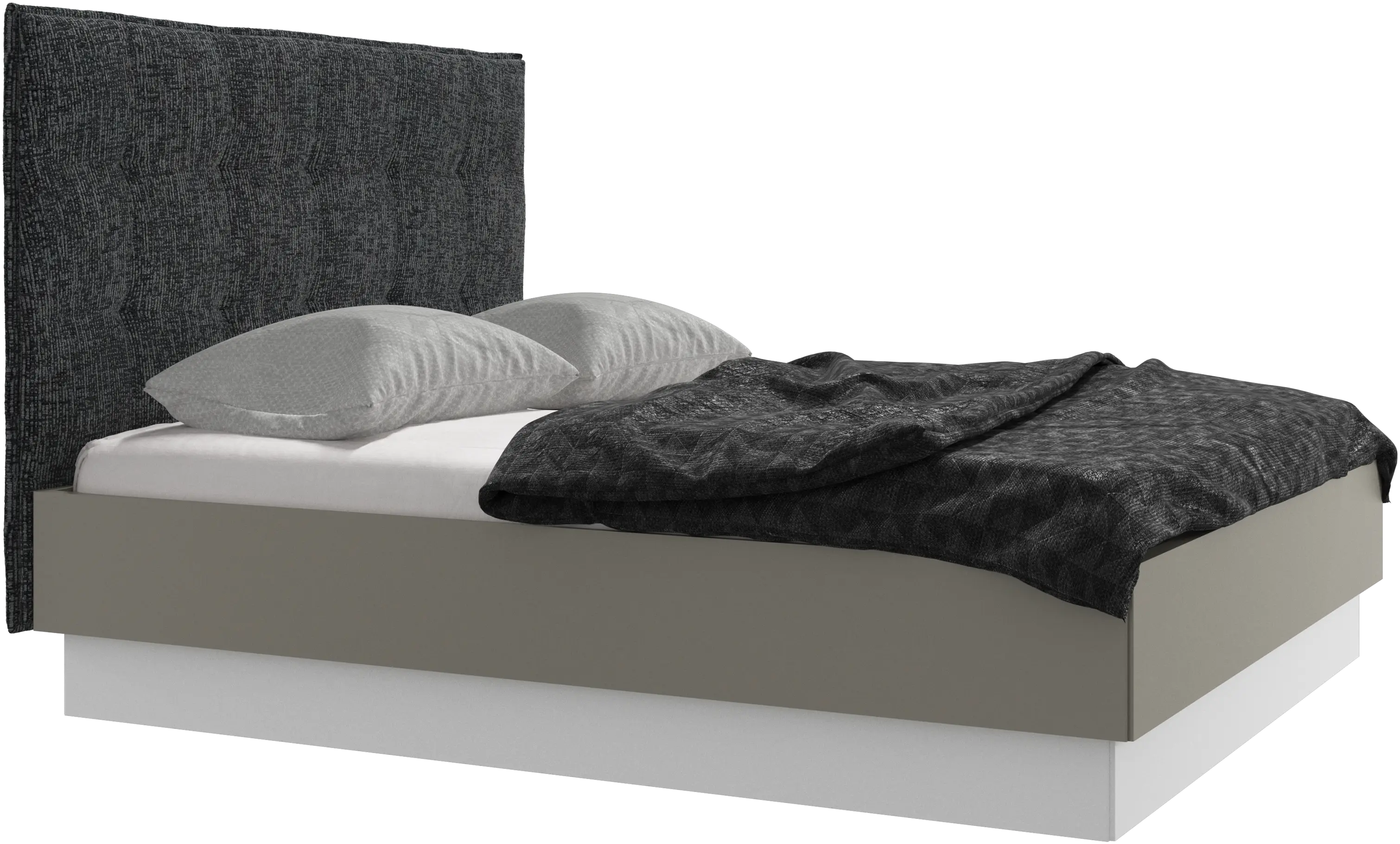 Lugano storage bed with lift-up frame and slats, excl. mattress