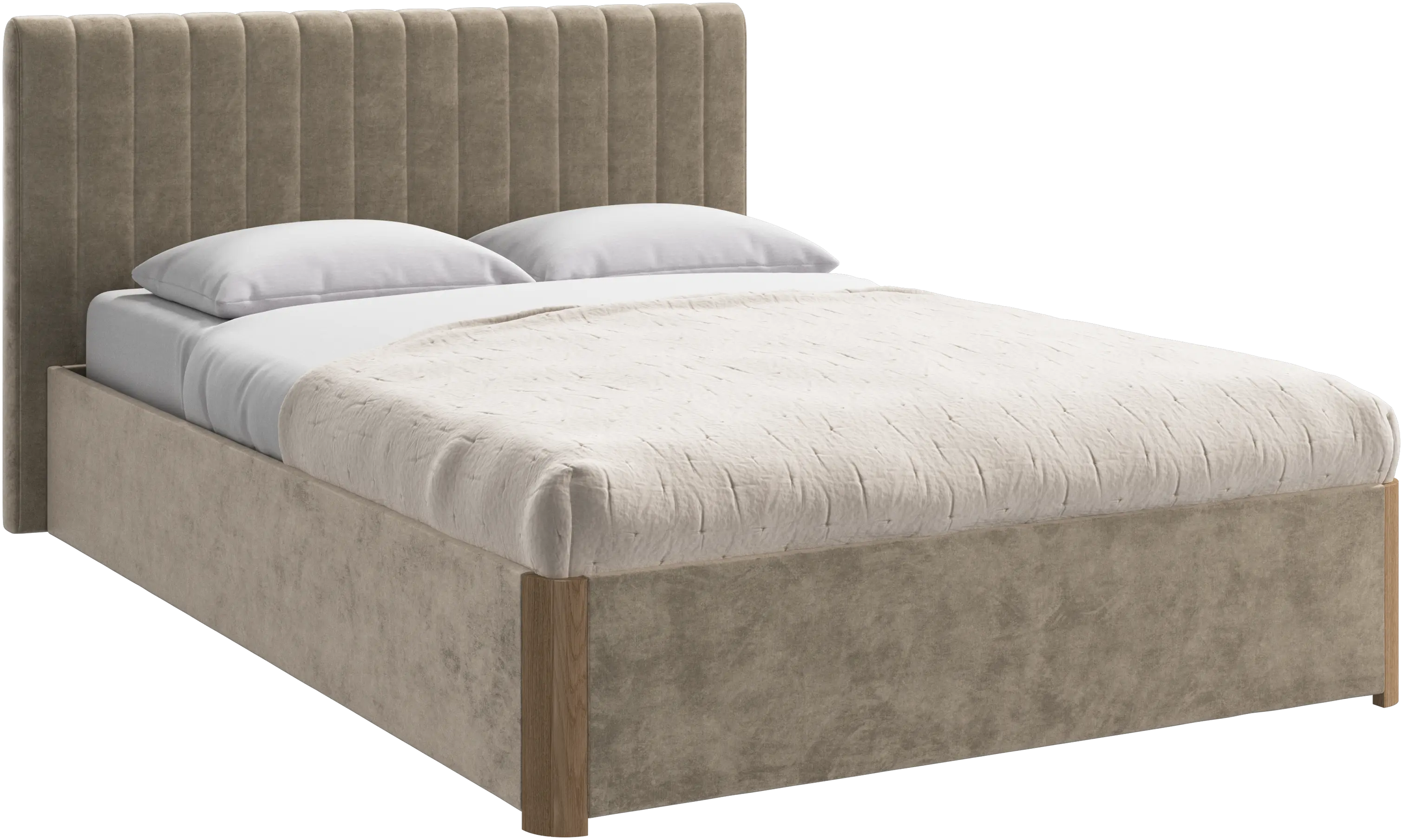 Element bed, bed-mounted headboard, without slats, excl. mattress