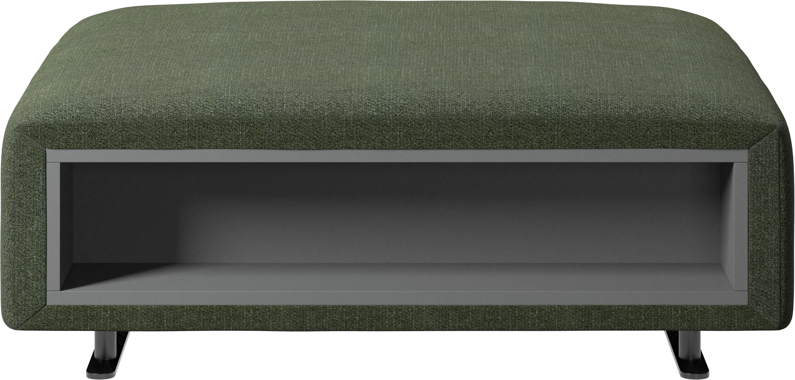 Hampton footstool with storage left and right sides