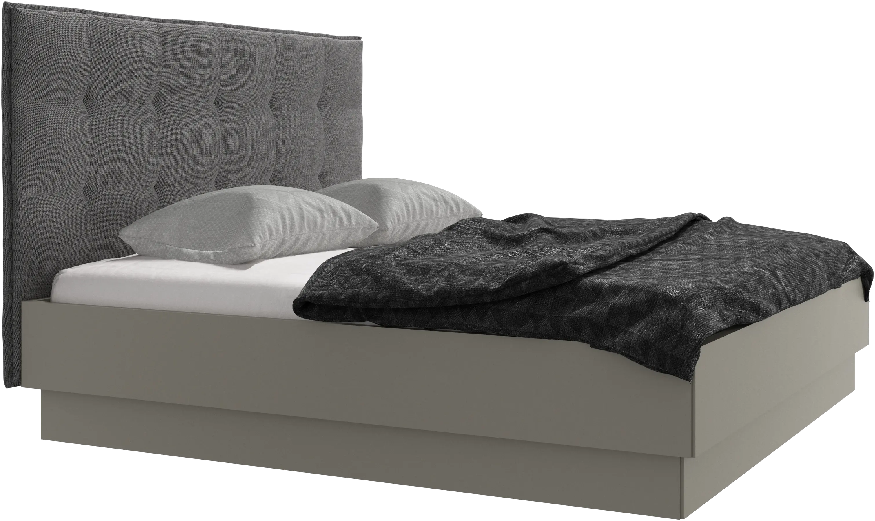 Lugano storage bed with lift-up frame and slats, excl. mattress