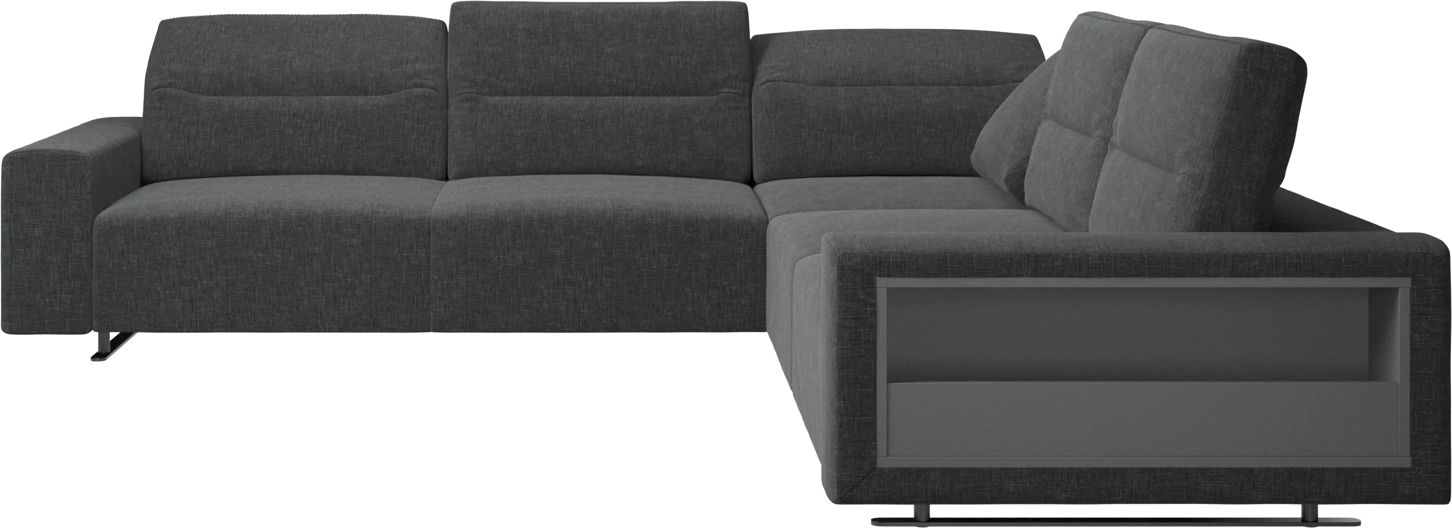 Hampton corner sofa with adjustable back and storage