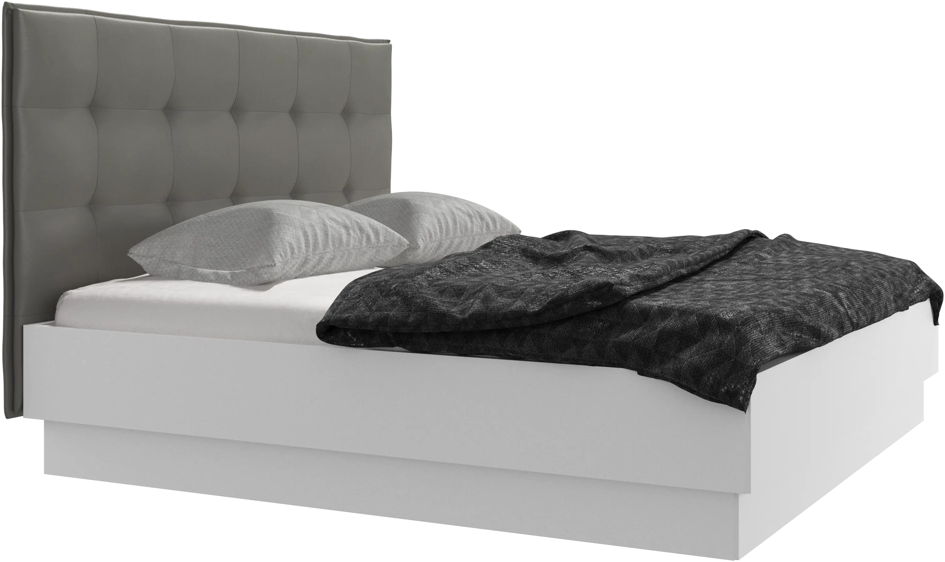 Lugano storage bed with lift-up frame and slats, excl. mattress