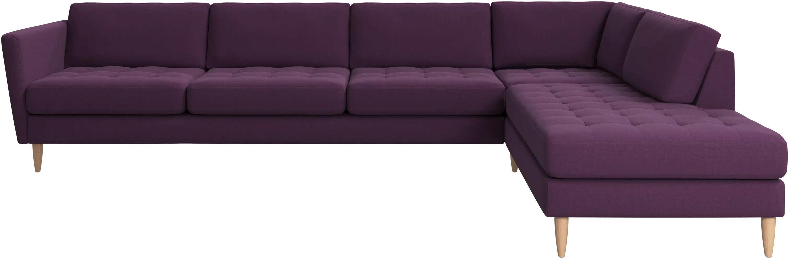 Osaka corner sofa with lounging unit, tufted seat