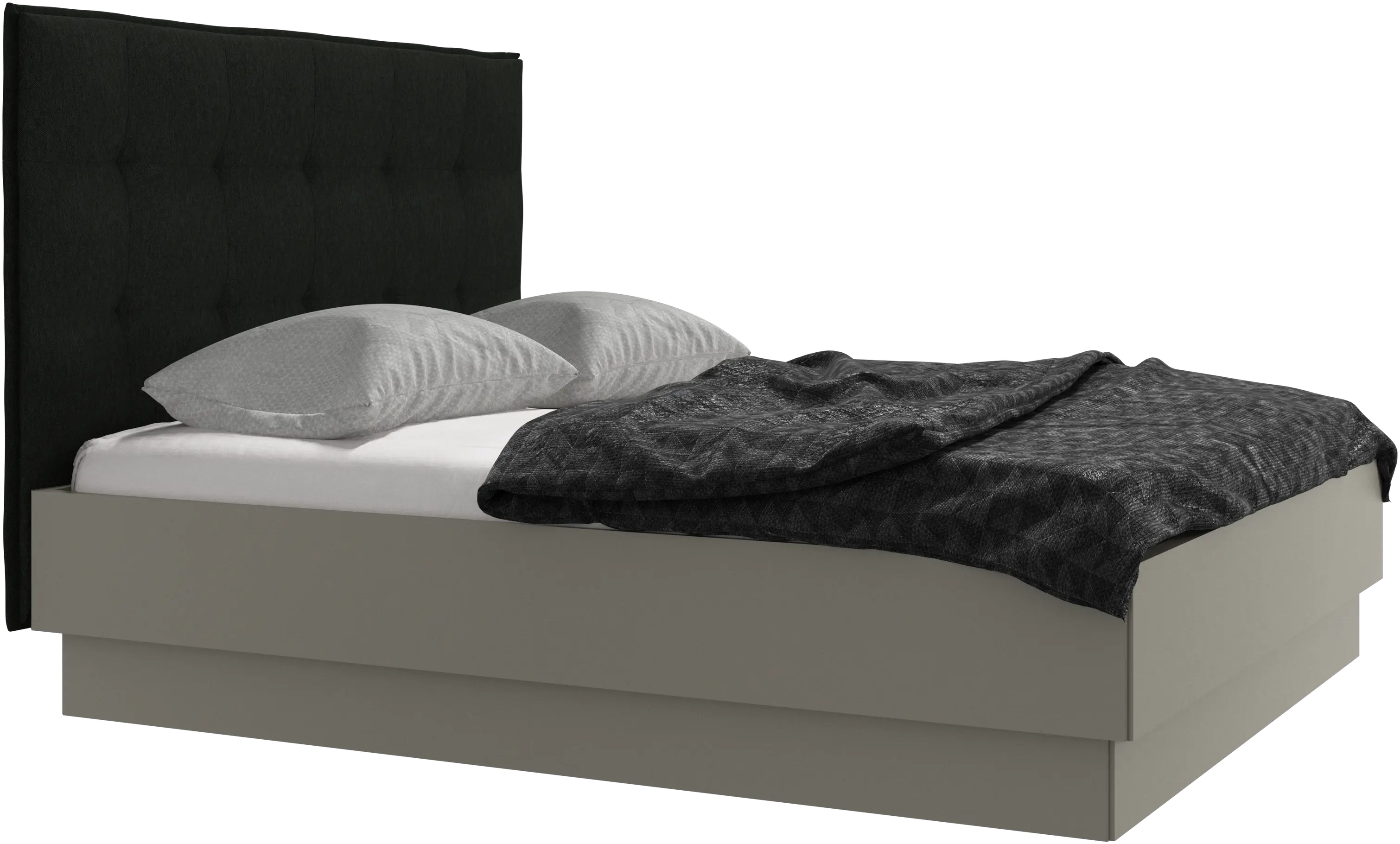 Cama con canapé Lugano, estructura elevable y tablado, no incluye colchón
