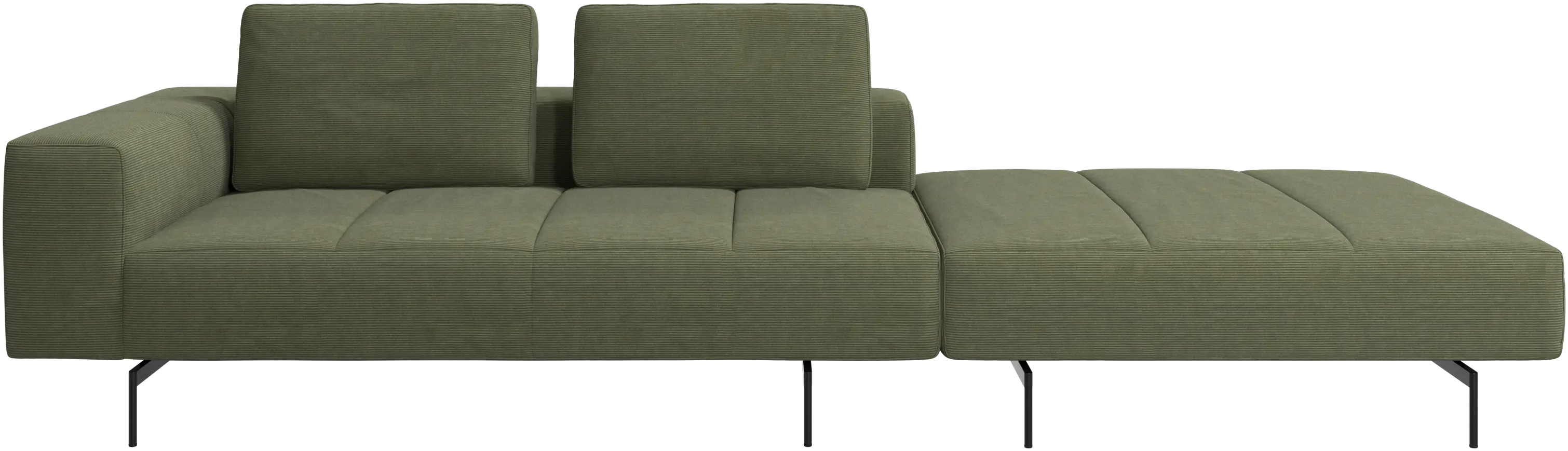 Amsterdam sofa with footstool on right side