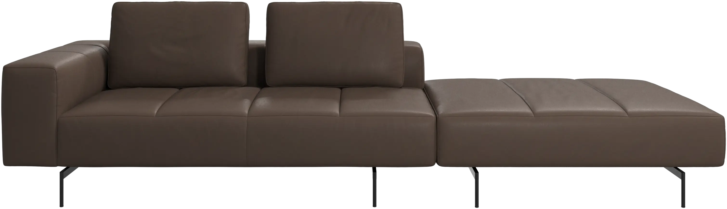 Amsterdam sofa with footstool on right side