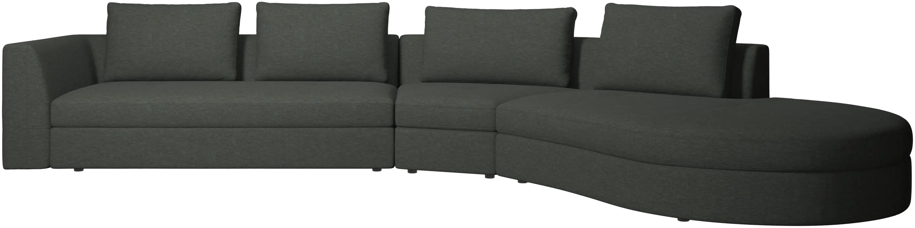 Bergamo Sofa mit rundem Loungemodul,rechts