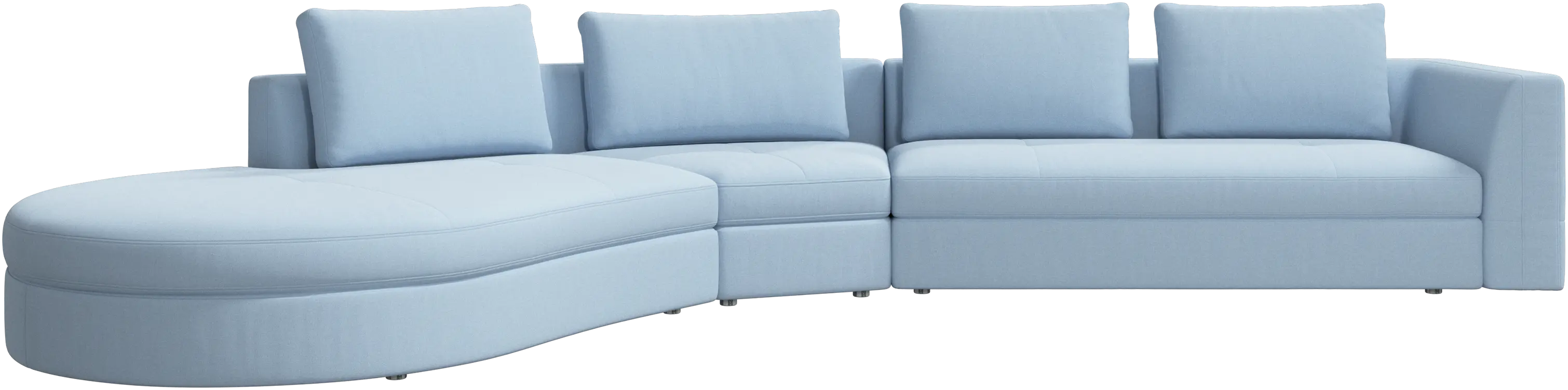 Bergamo sofa med rund lounge modul, venstre