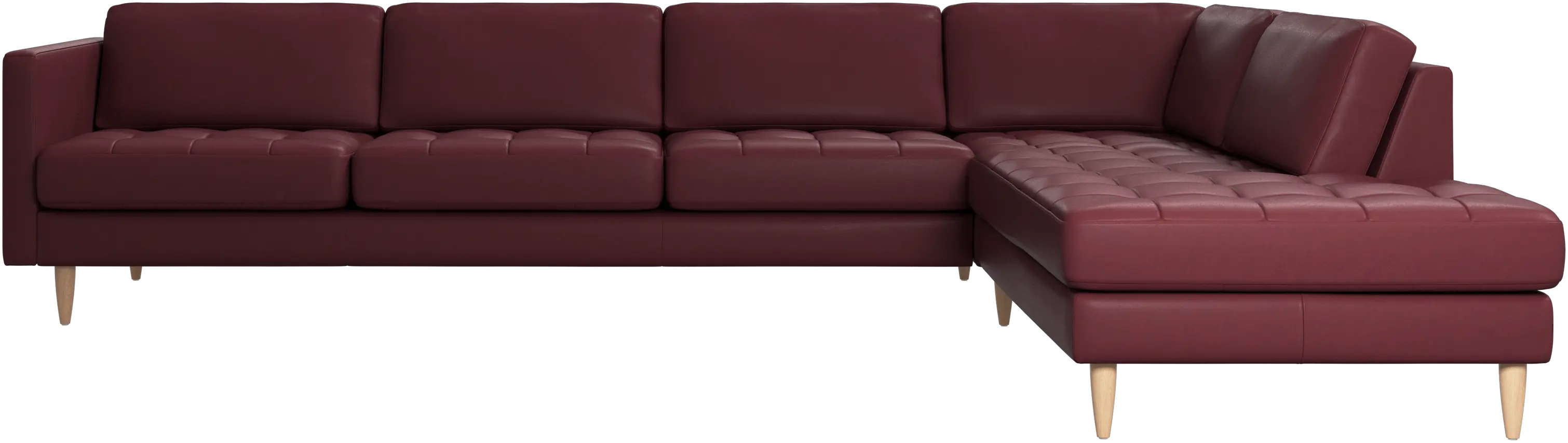 Osaka corner sofa with lounging unit, tufted seat